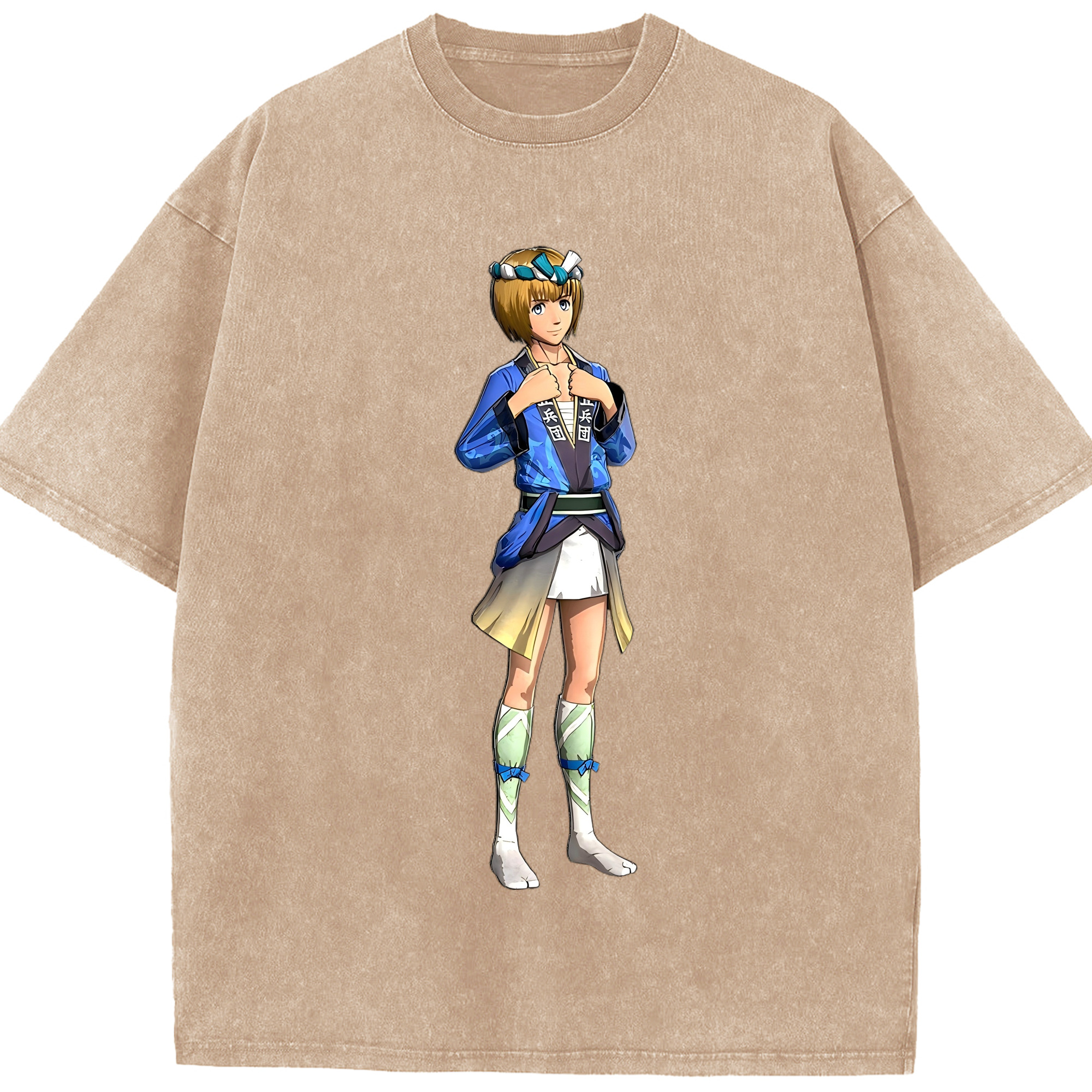 （画像用） 進撃の巨人 アルミン·アルレルト Attack on Titan Armin Arlert 綿100% ヴィンテージ風 半袖Tシャツ（フロントプリント）