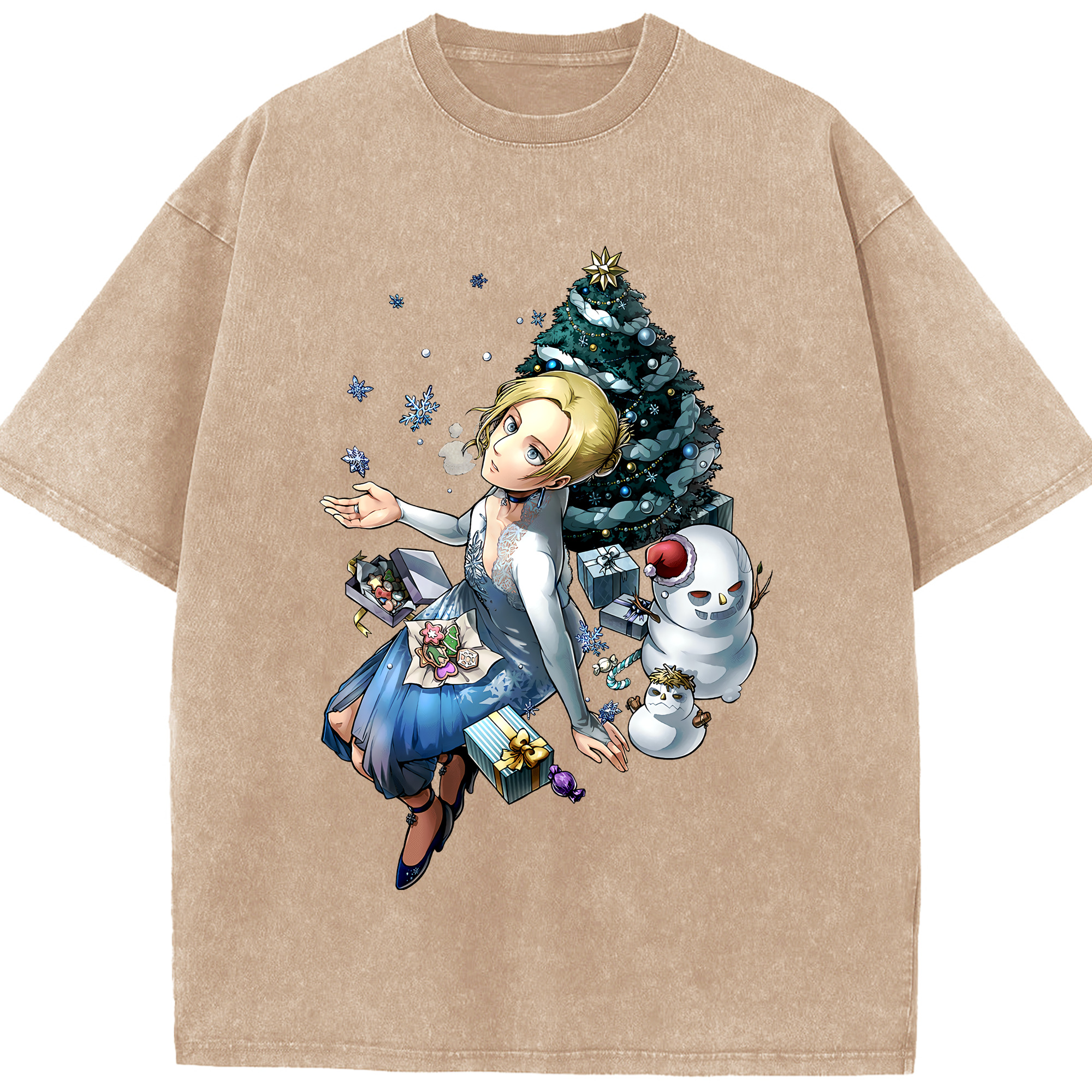 （画像用） 進撃の巨人 アニ・レオンハート Attack on Titan Annie Leonhart 綿100% ヴィンテージ風 半袖Tシャツ（フロントプリント）