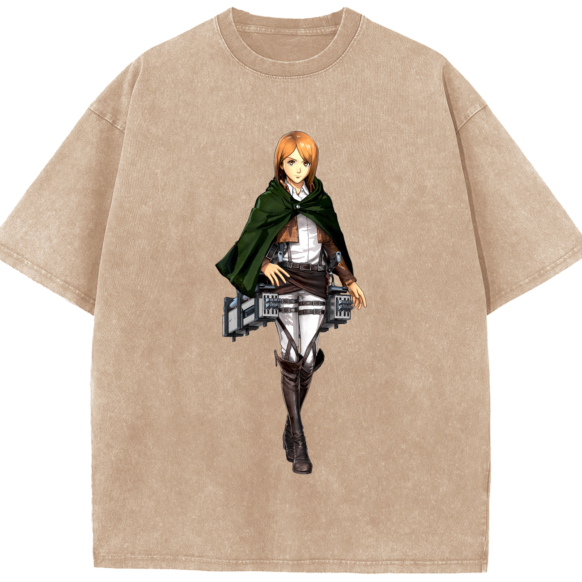 （画像用） 進撃の巨人 ペトラ·ラル Attack on Titan Petra Rall 綿100% ヴィンテージ風 半袖Tシャツ（フロントプリント）