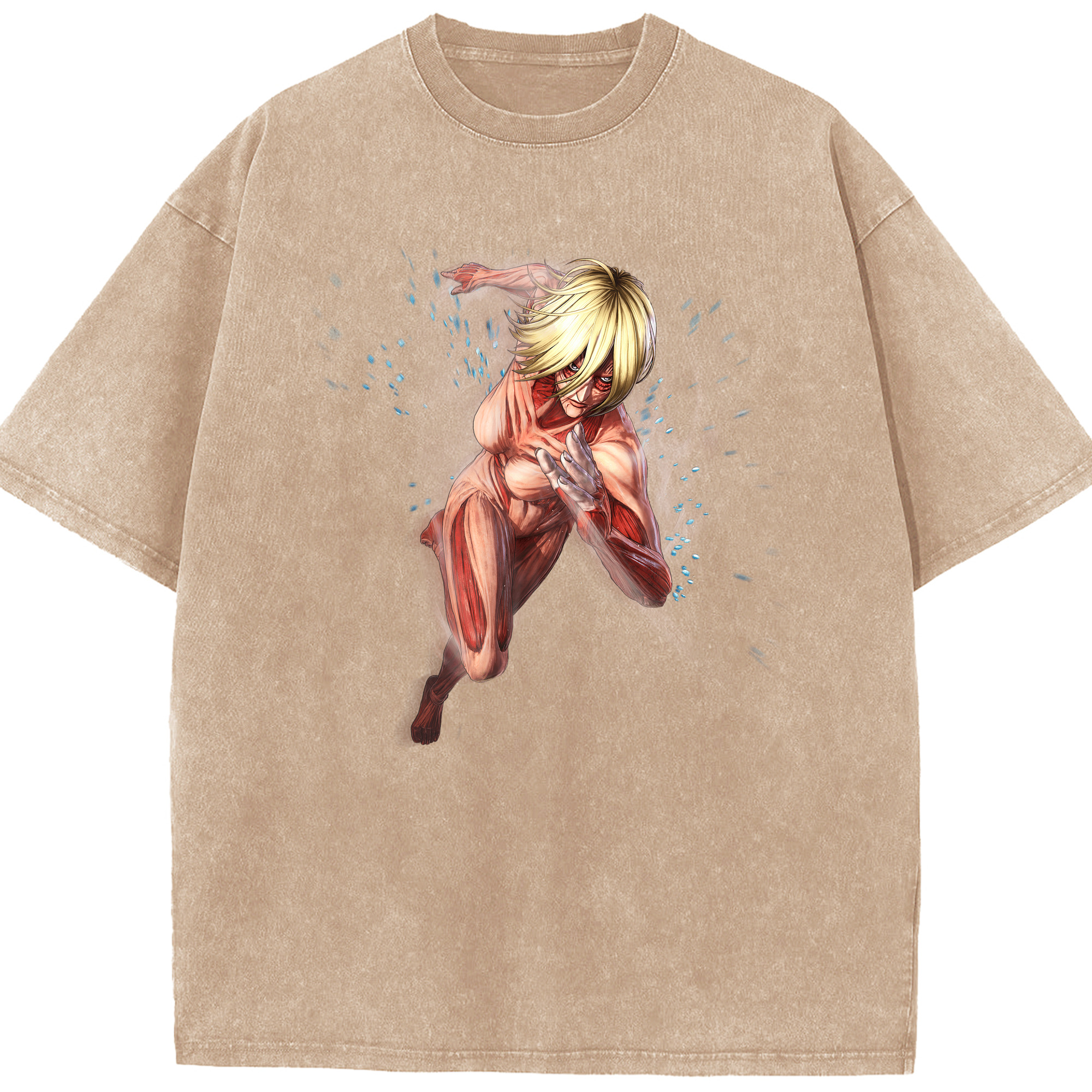 （画像用） 進撃の巨人 Attack on Titan 綿100% ヴィンテージ風 半袖Tシャツ（フロントプリント）