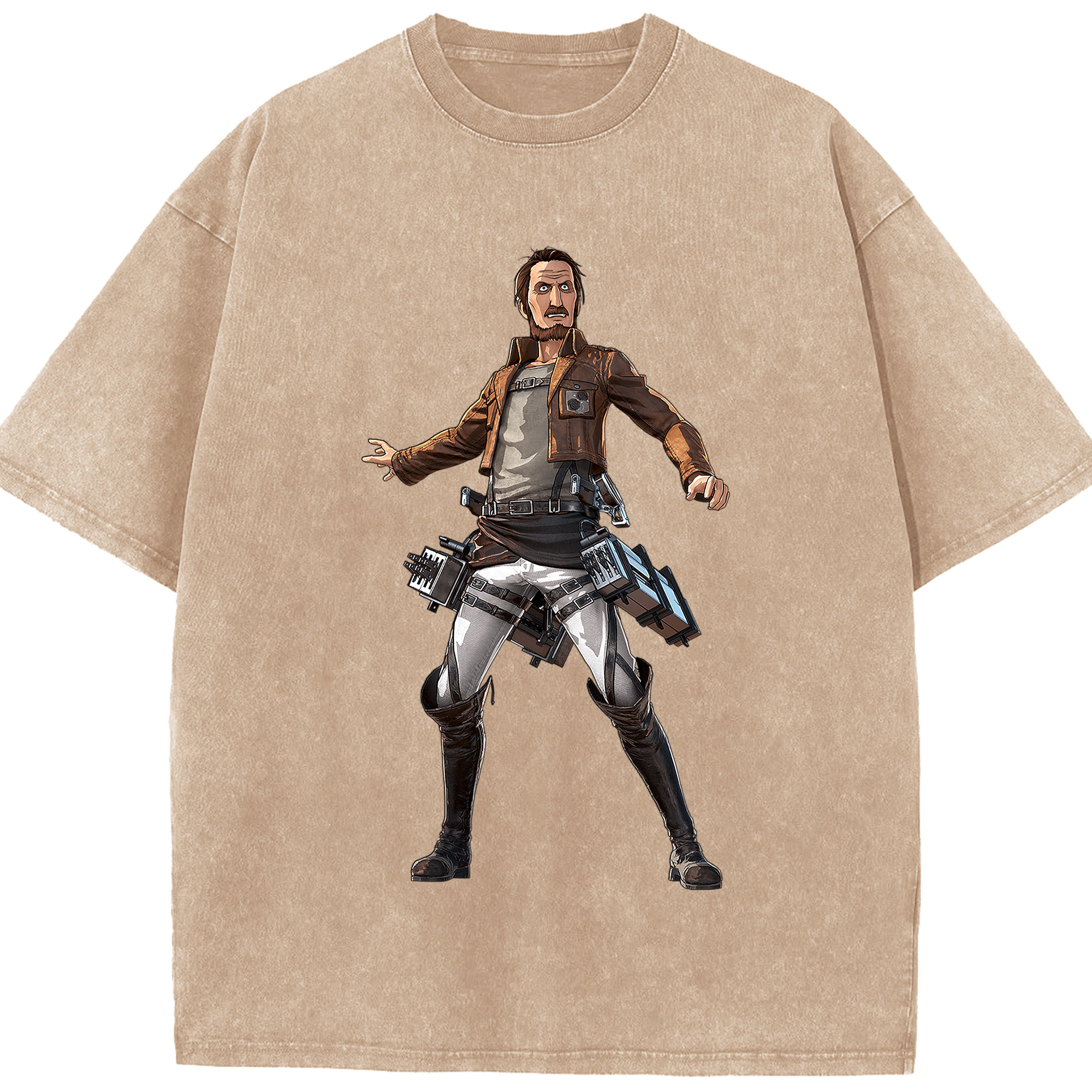 （画像用） 進撃の巨人 Attack on Titan 綿100% ヴィンテージ風 半袖Tシャツ（フロントプリント）
