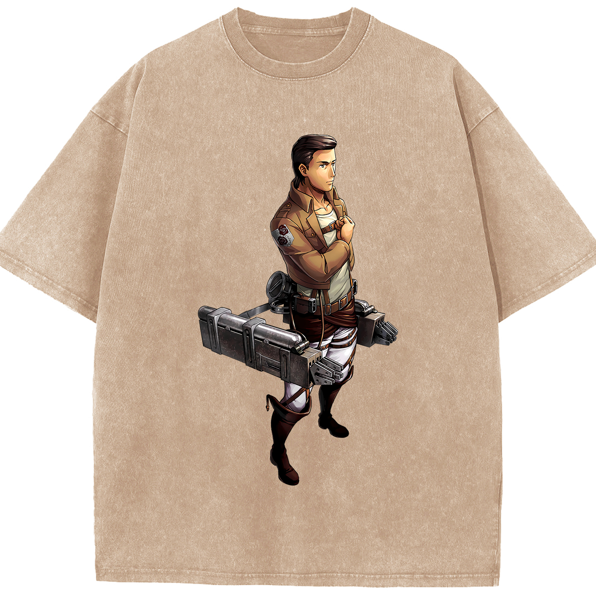 （画像用） 進撃の巨人 Attack on Titan 綿100% ヴィンテージ風 半袖Tシャツ（フロントプリント）