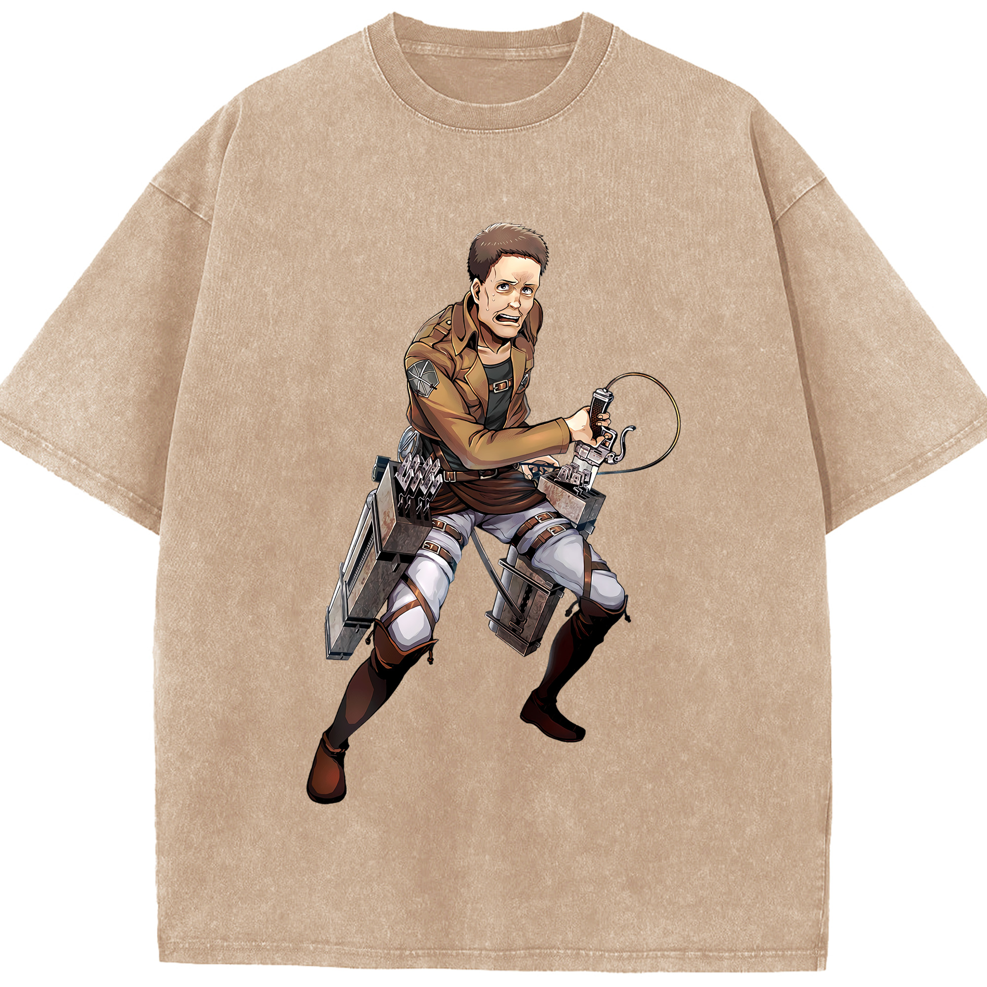 （画像用） 進撃の巨人 Attack on Titan 綿100% ヴィンテージ風 半袖Tシャツ（フロントプリント）