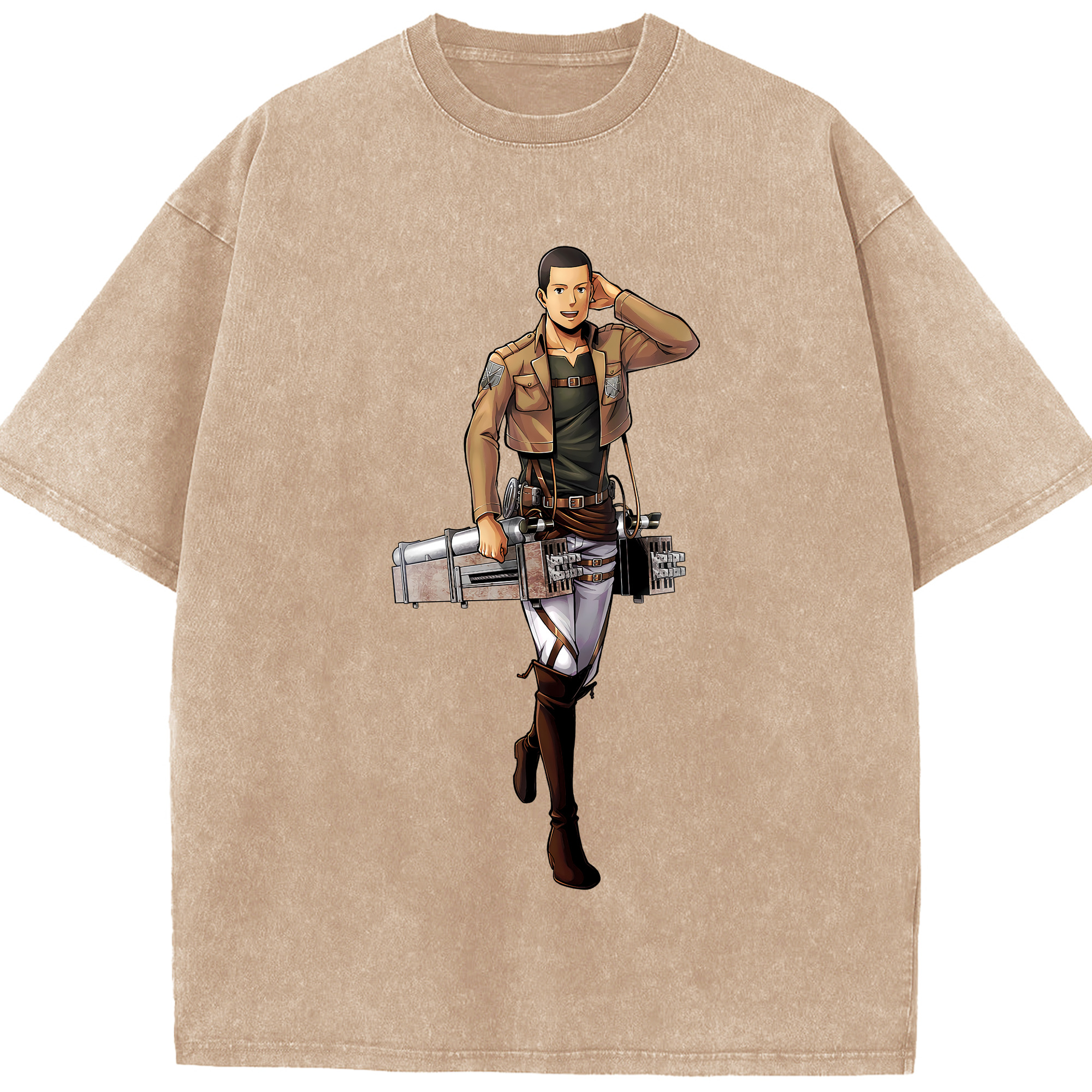 （画像用） 進撃の巨人 Attack on Titan 綿100% ヴィンテージ風 半袖Tシャツ（フロントプリント）