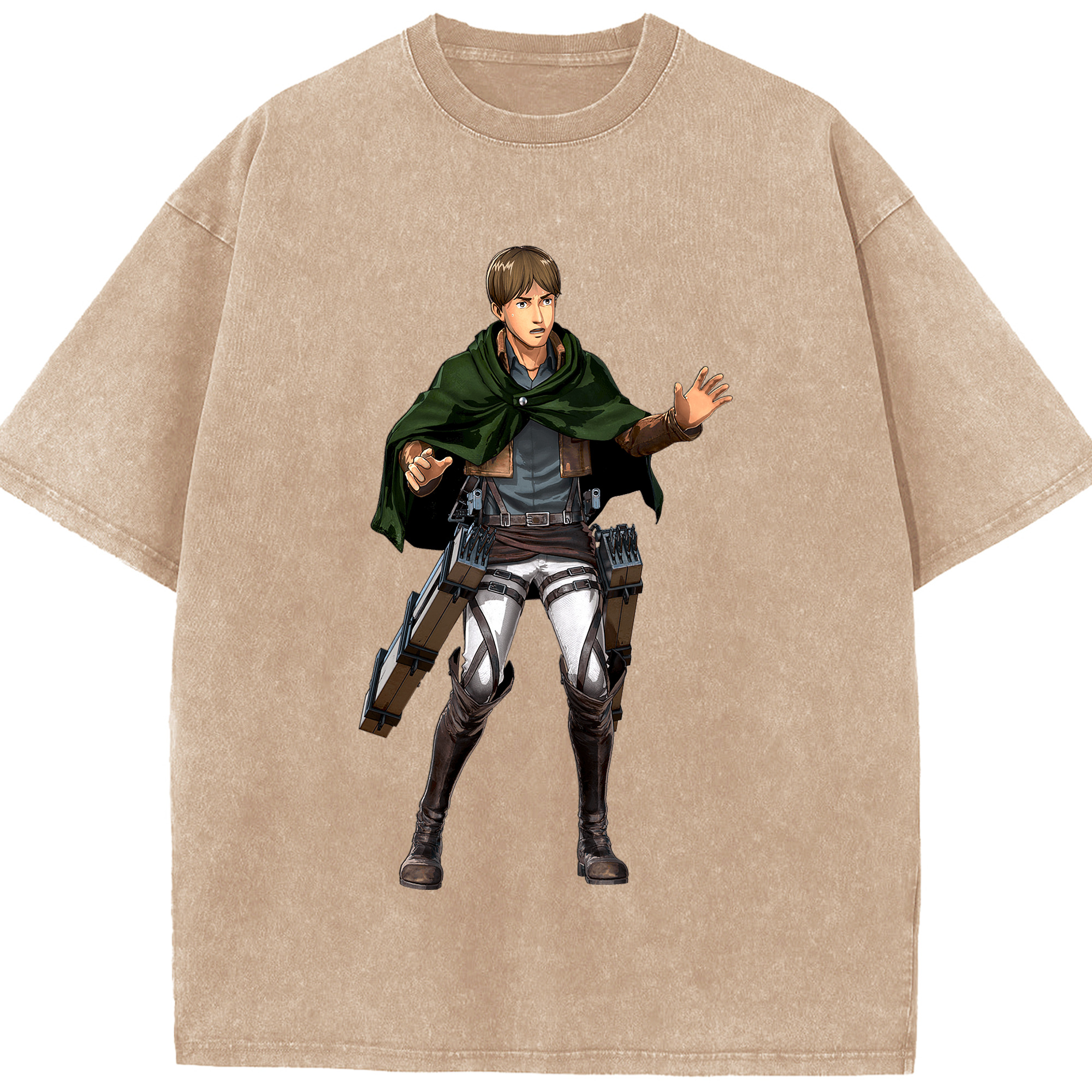 （画像用） 進撃の巨人 Attack on Titan 綿100% ヴィンテージ風 半袖Tシャツ（フロントプリント）