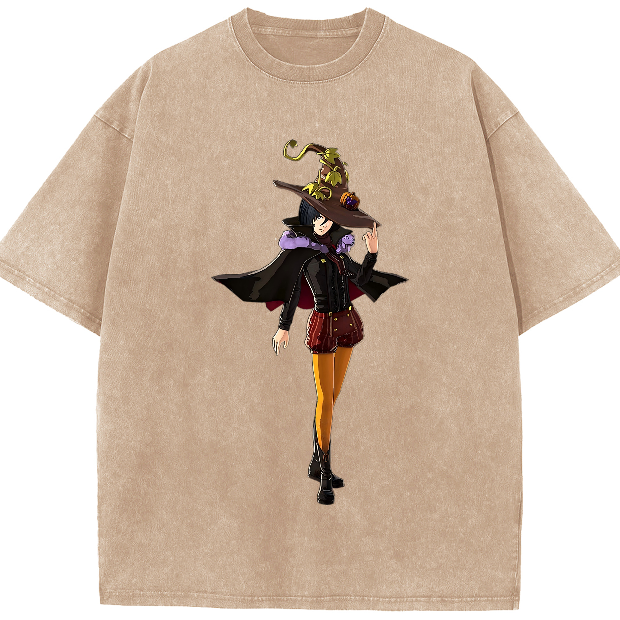 （画像用） 進撃の巨人 ミカサ·アッカーマン Attack on Titan Mikasa Ackerman 綿100% ヴィンテージ風 半袖Tシャツ（フロントプリント）