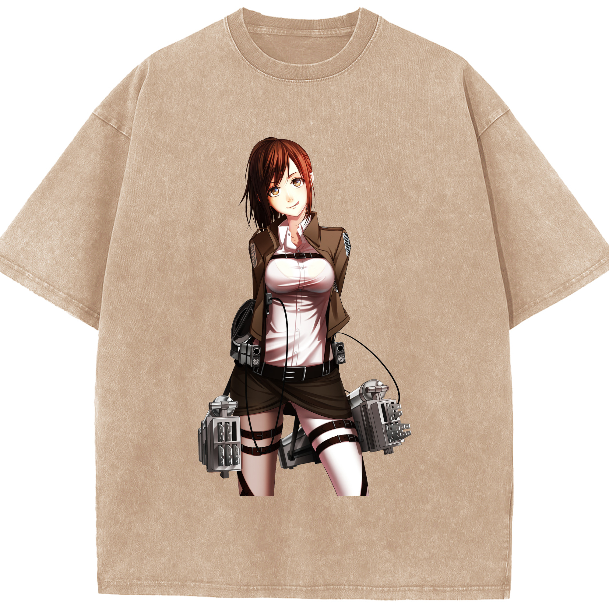 （画像用） 進撃の巨人 サシャ·ブラウス Attack on Titan Sasha Blaus 綿100% ヴィンテージ風 半袖Tシャツ（フロントプリント）