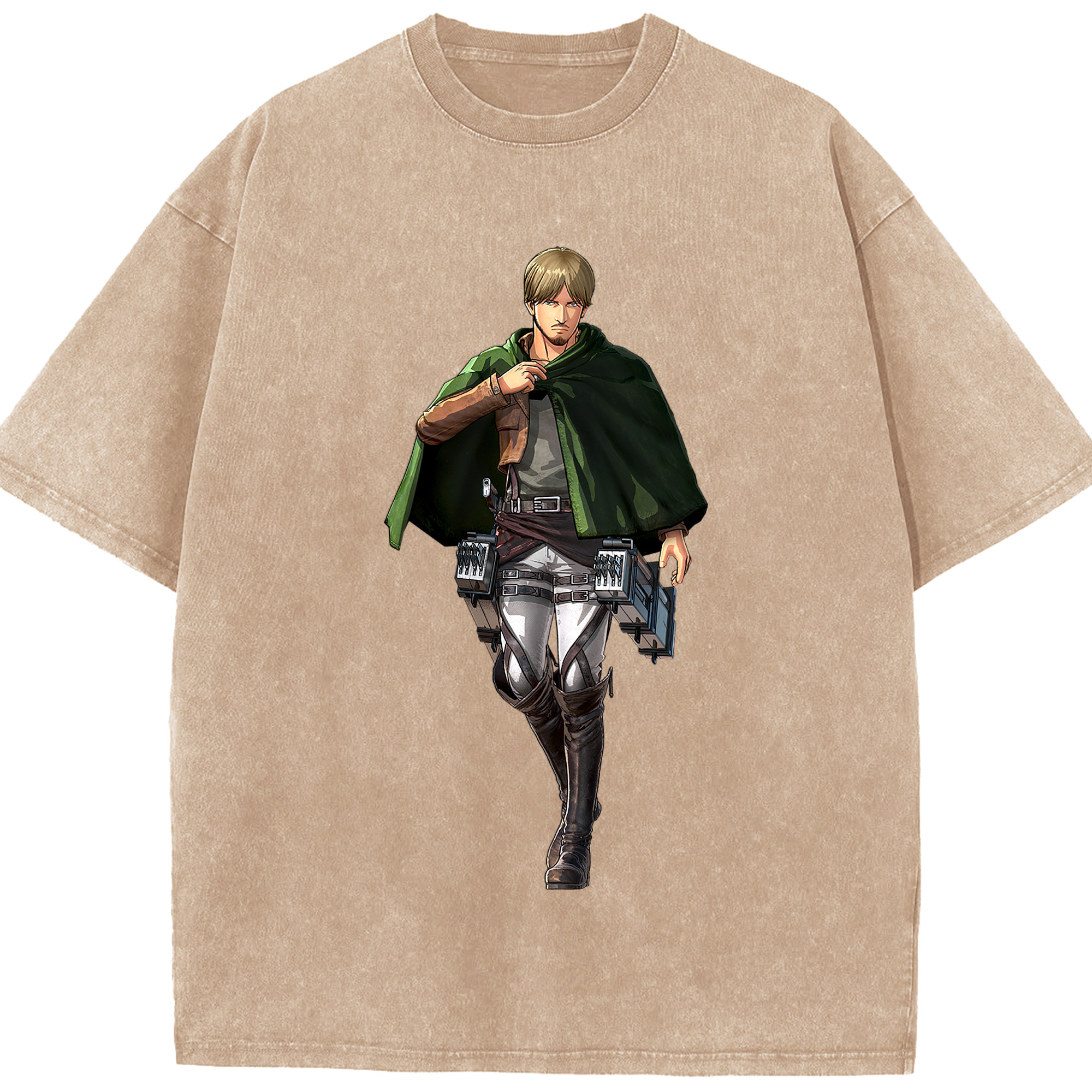 （画像用） 進撃の巨人 ミケ·ザカリアス Attack on Titan Mike Zakarius 綿100% ヴィンテージ風 半袖Tシャツ（フロントプリント）