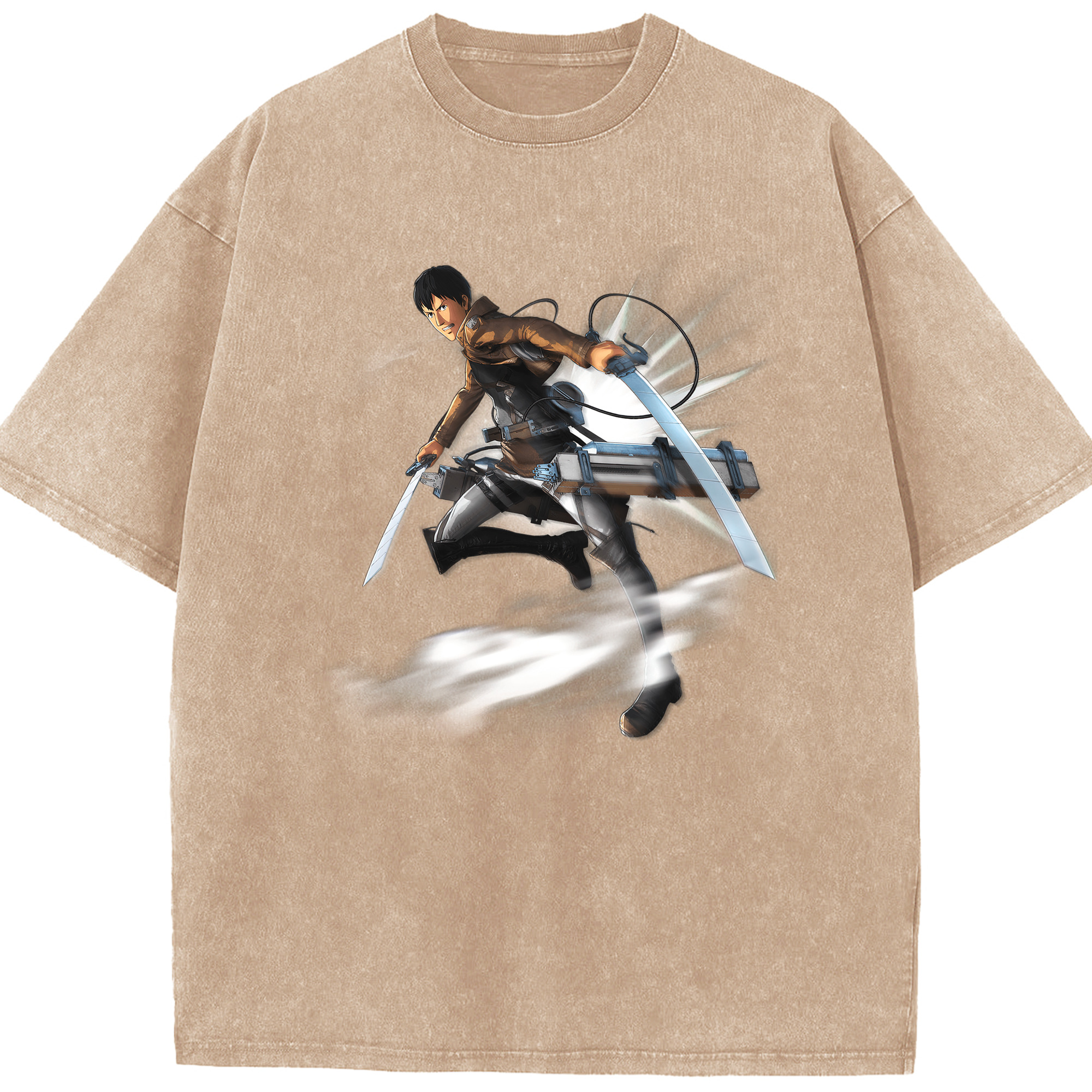 （画像用） 進撃の巨人 ベルトルト・フーバー Attack on Titan Bertholdt Hoover 綿100% ヴィンテージ風 半袖Tシャツ（フロントプリント）