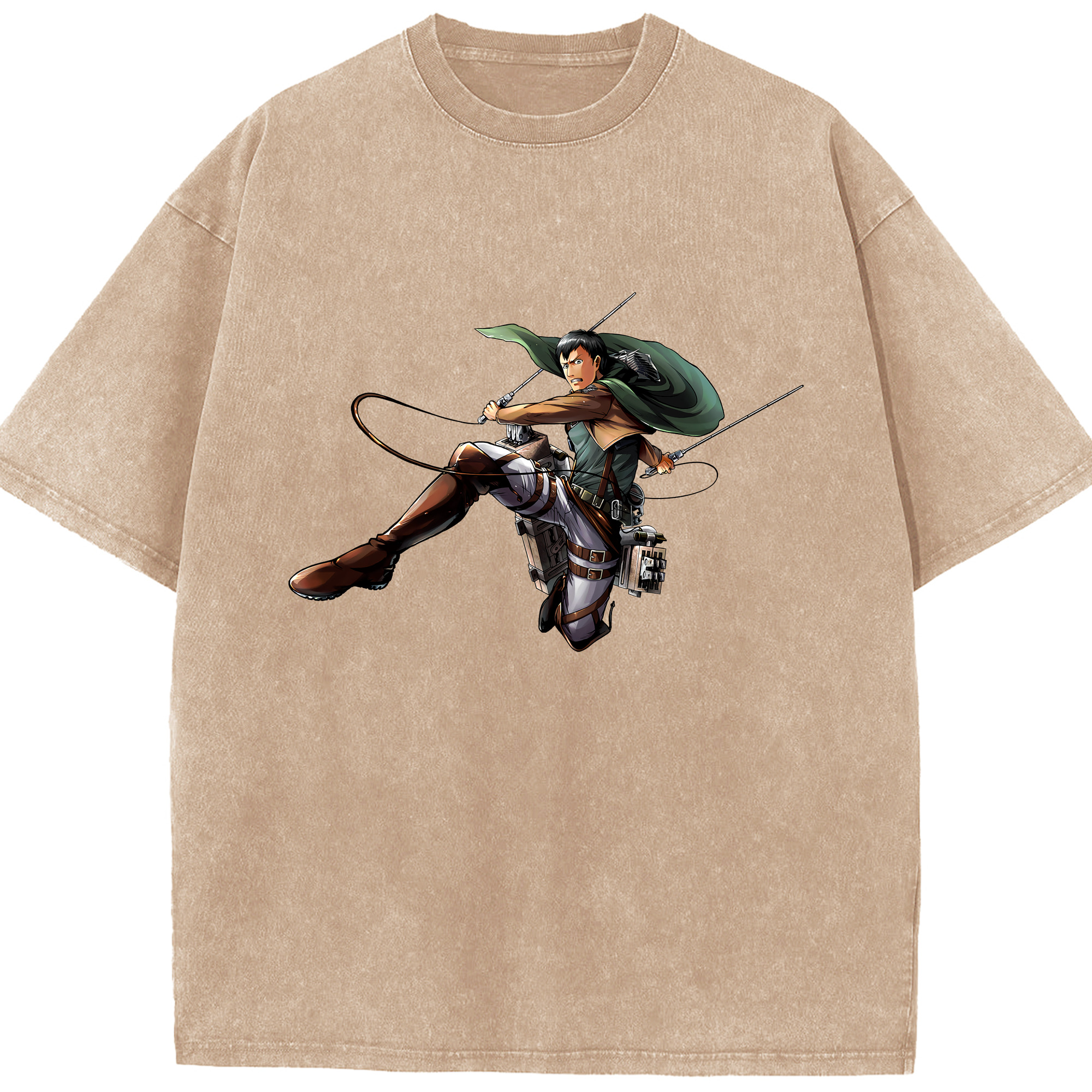 （画像用） 進撃の巨人 ベルトルト・フーバー Attack on Titan Bertholdt Hoover 綿100% ヴィンテージ風 半袖Tシャツ（フロントプリント）