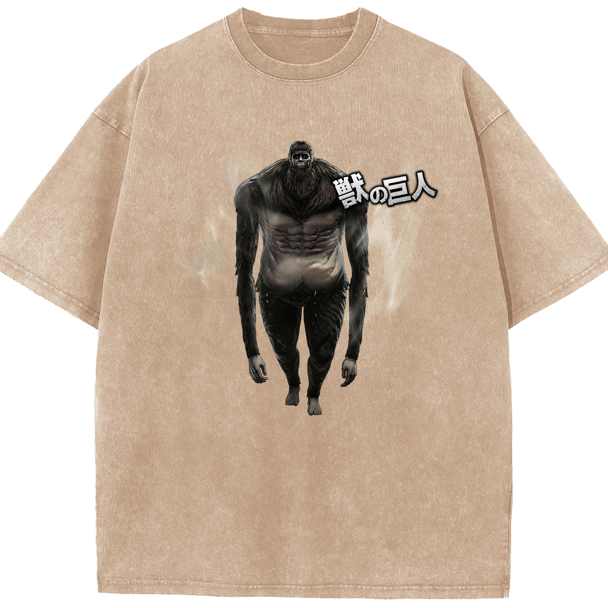 （画像用） 進撃の巨人 Attack on Titan 綿100% ヴィンテージ風 半袖Tシャツ（フロントプリント）