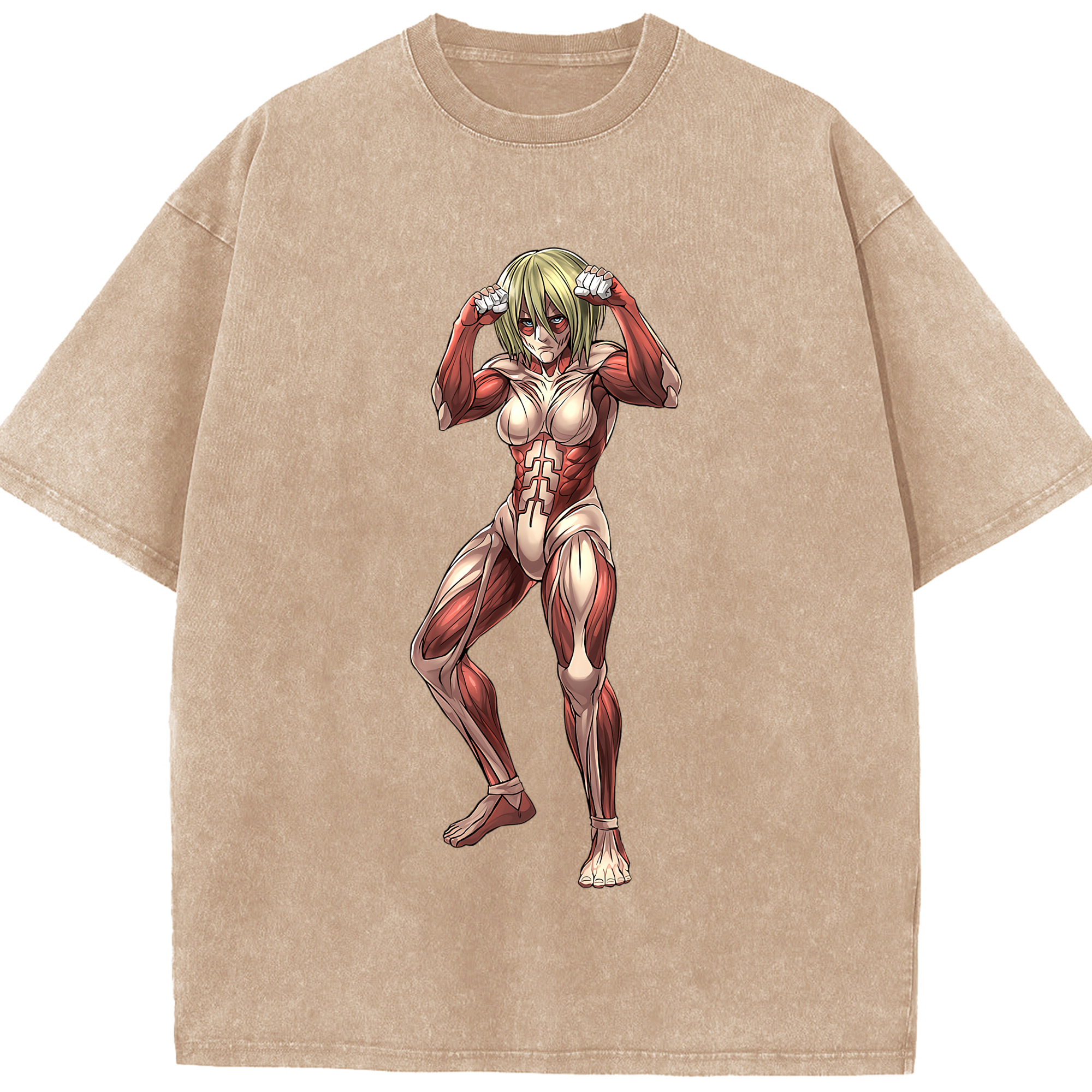 （画像用） 進撃の巨人 Attack on Titan 綿100% ヴィンテージ風 半袖Tシャツ（フロントプリント）