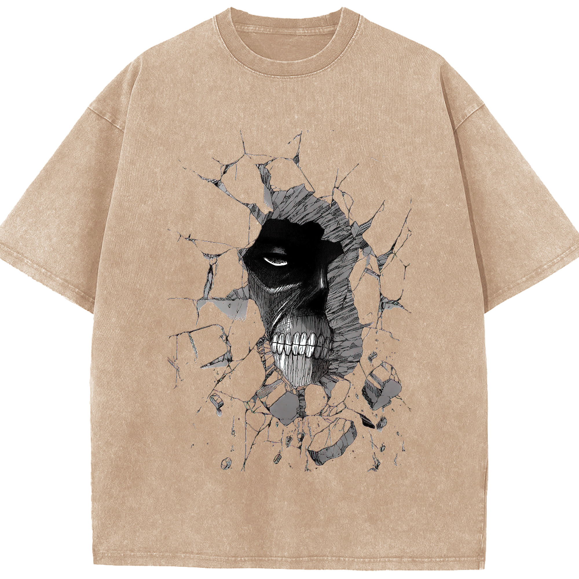 （画像用） 進撃の巨人 Attack on Titan 綿100% ヴィンテージ風 半袖Tシャツ（フロントプリント）