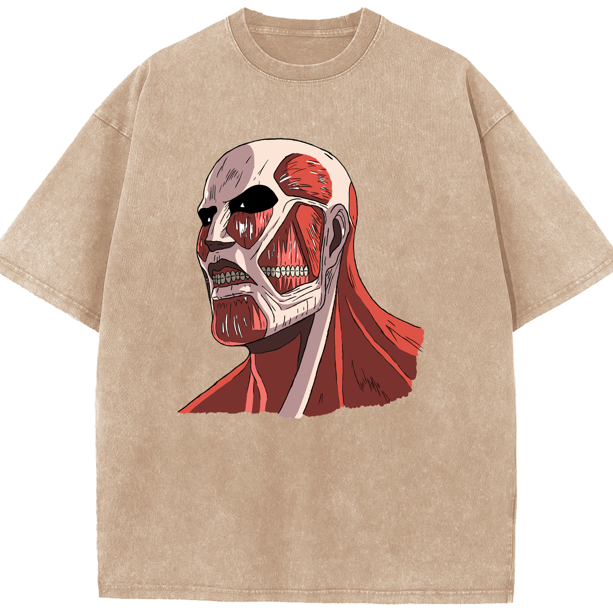 （画像用） 進撃の巨人 Attack on Titan 綿100% ヴィンテージ風 半袖Tシャツ（フロントプリント）