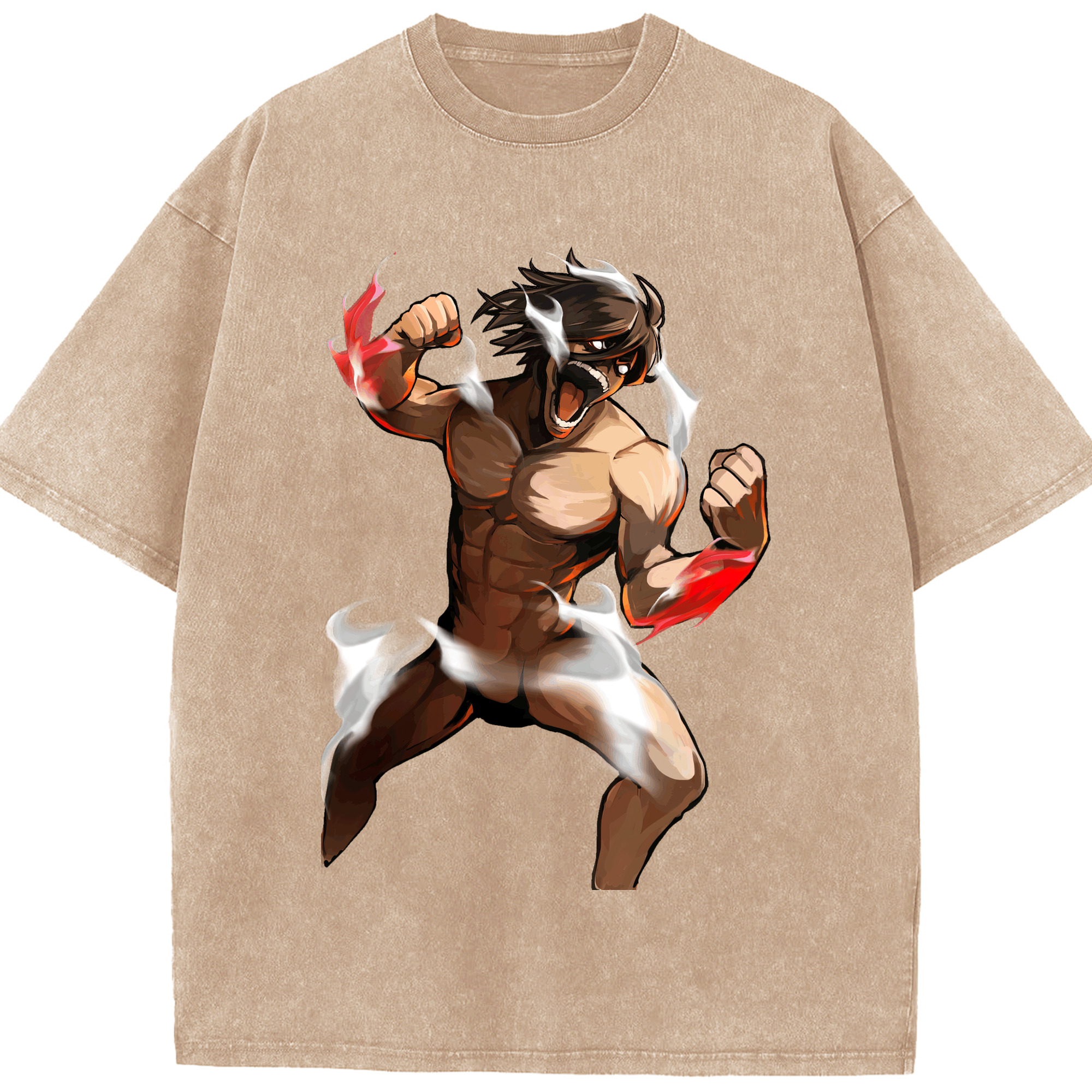 （画像用） 進撃の巨人 Attack on Titan 綿100% ヴィンテージ風 半袖Tシャツ（フロントプリント）