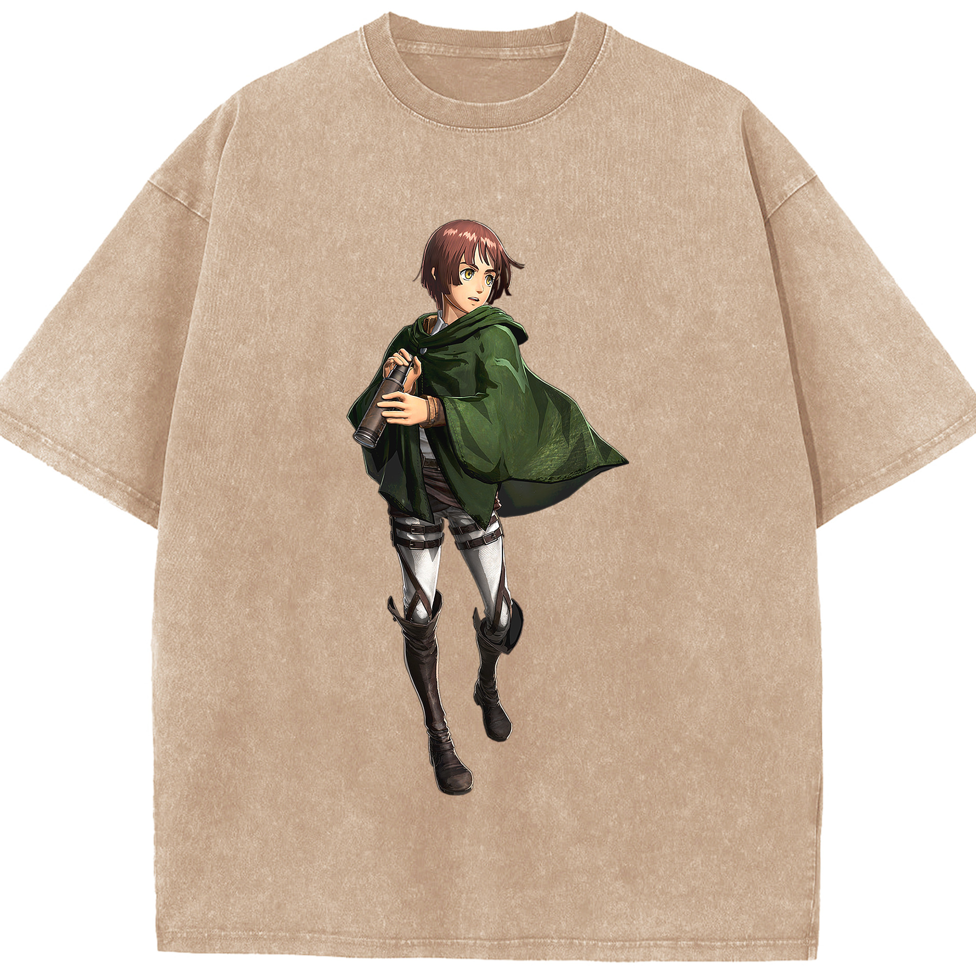 （画像用） 進撃の巨人 Attack on Titan 綿100% ヴィンテージ風 半袖Tシャツ（フロントプリント）