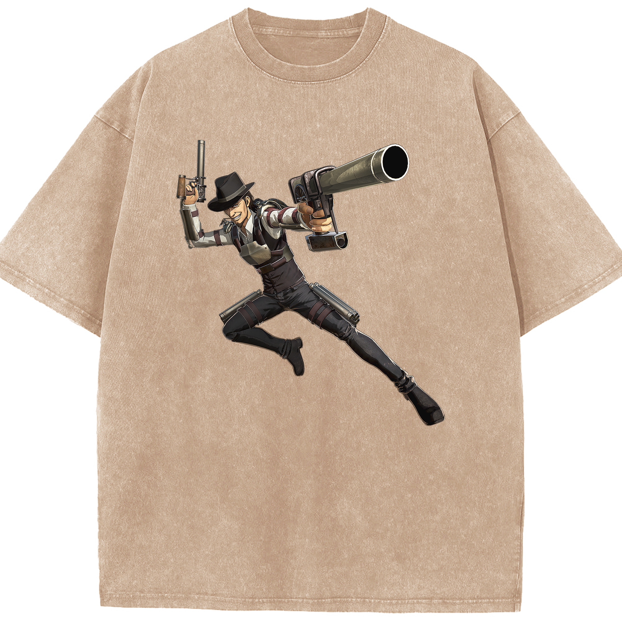 （画像用） 進撃の巨人 Attack on Titan 綿100% ヴィンテージ風 半袖Tシャツ（フロントプリント）