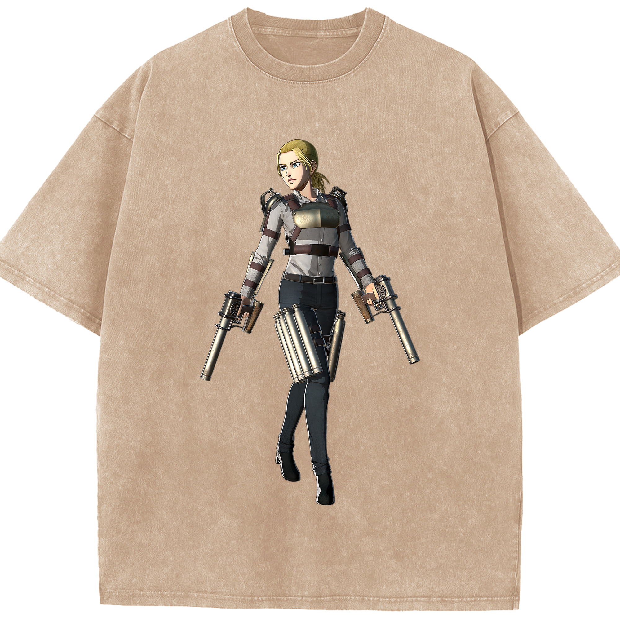 （画像用） 進撃の巨人 Attack on Titan 綿100% ヴィンテージ風 半袖Tシャツ（フロントプリント）