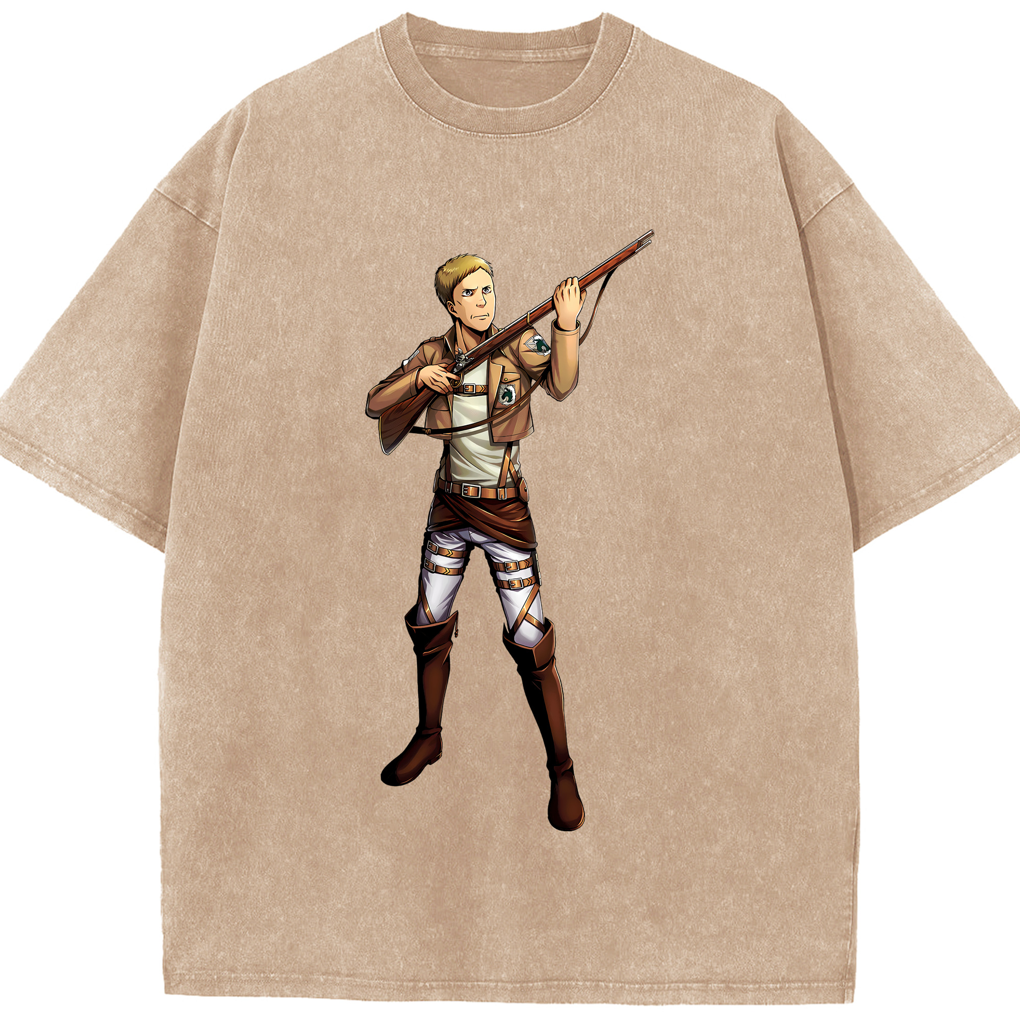 （画像用） 進撃の巨人 Attack on Titan 綿100% ヴィンテージ風 半袖Tシャツ（フロントプリント）