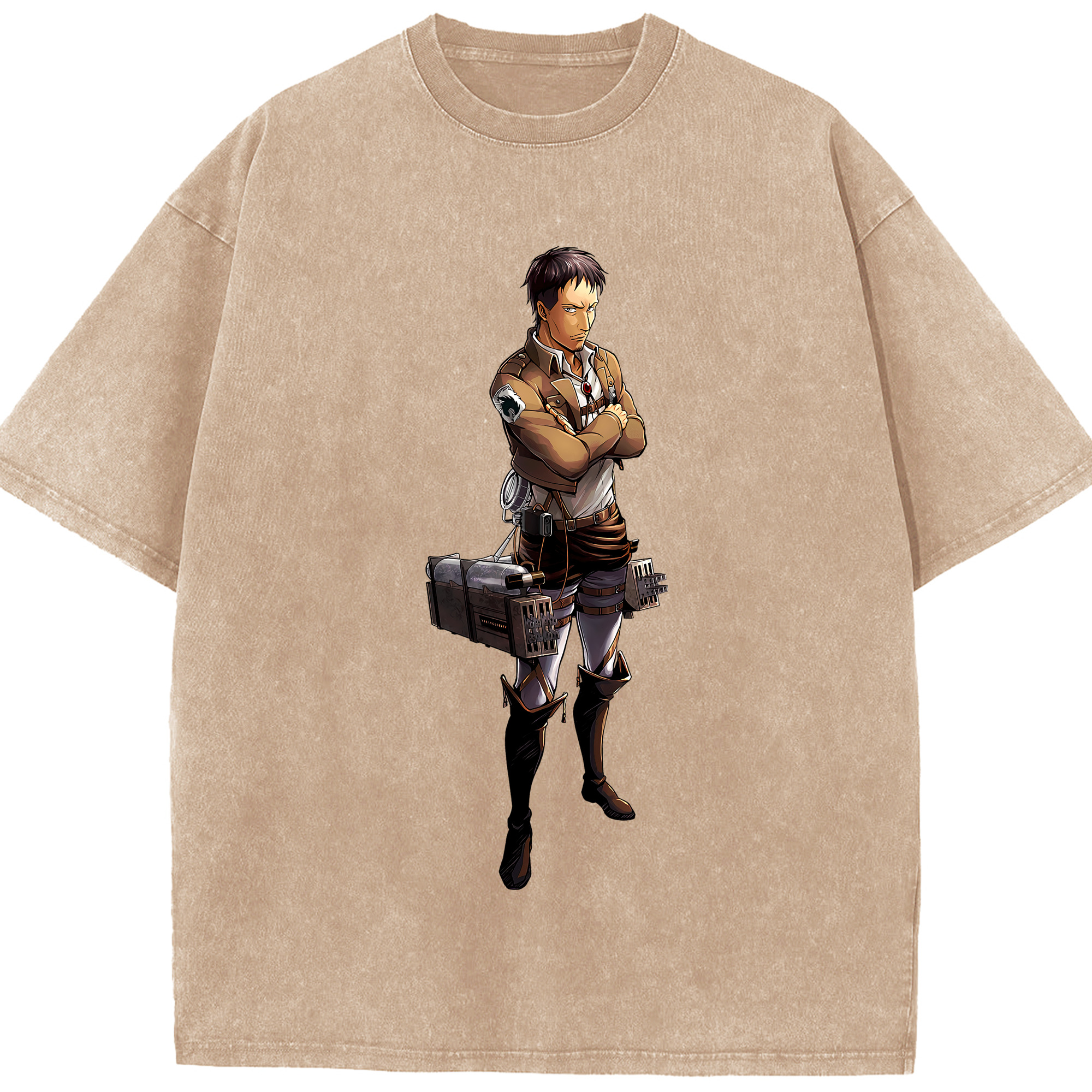 （画像用） 進撃の巨人 Attack on Titan 綿100% ヴィンテージ風 半袖Tシャツ（フロントプリント）