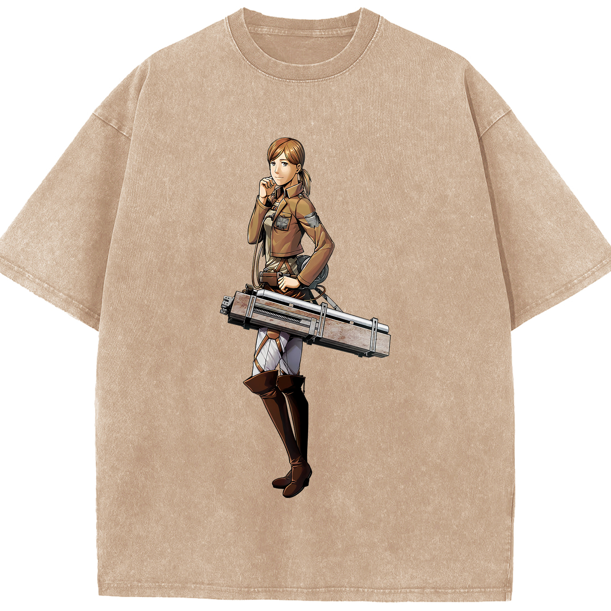 （画像用） 進撃の巨人 Attack on Titan 綿100% ヴィンテージ風 半袖Tシャツ（フロントプリント）