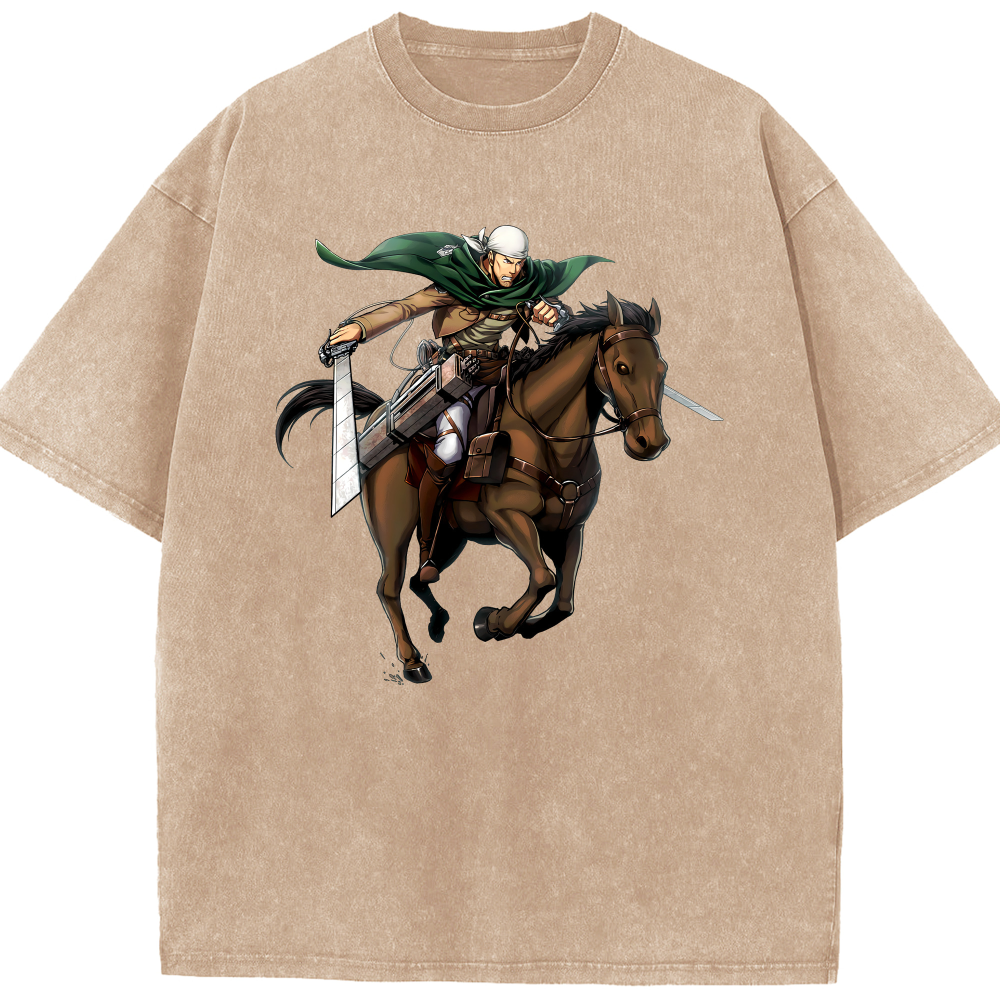 （画像用） 進撃の巨人 Attack on Titan 綿100% ヴィンテージ風 半袖Tシャツ（フロントプリント）