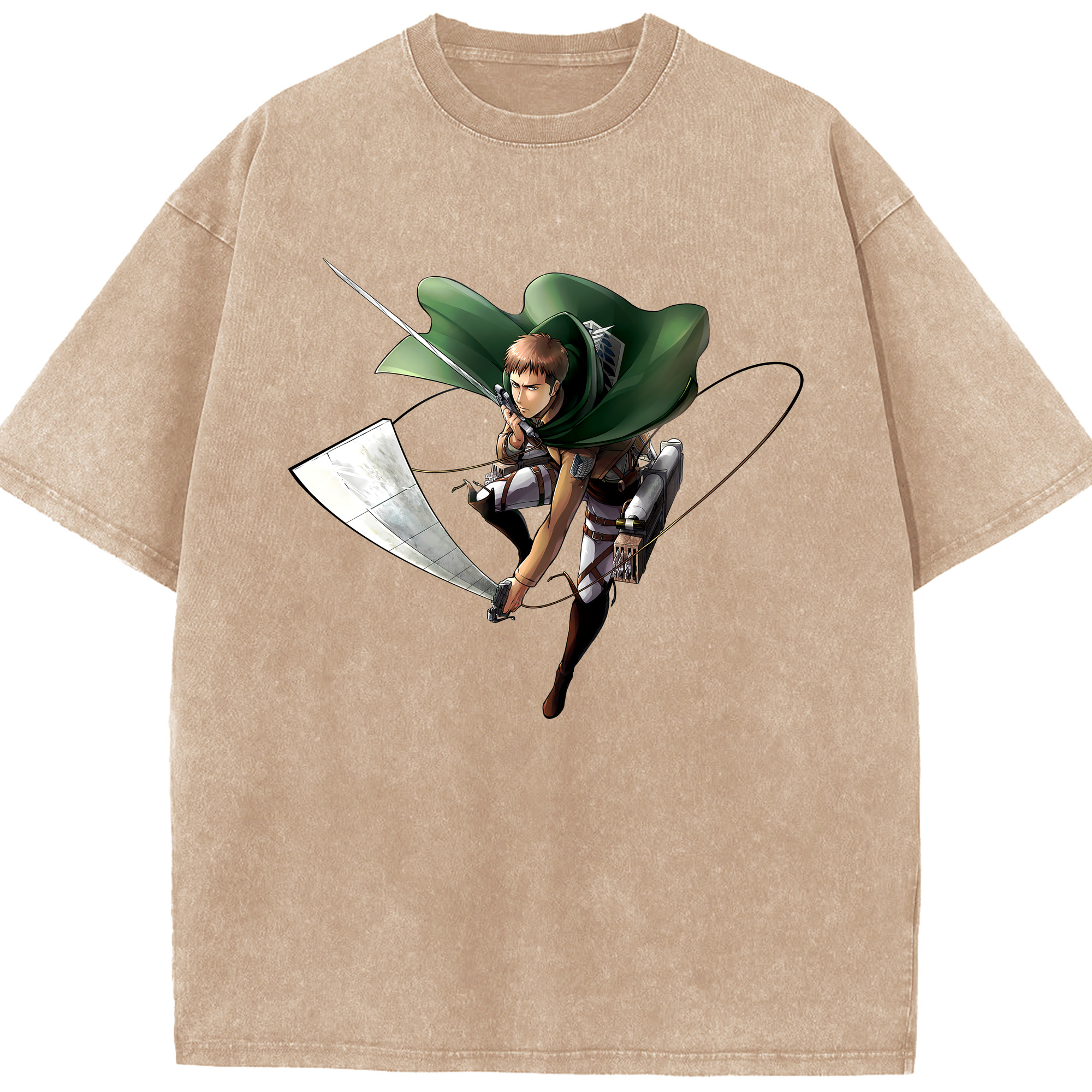 （画像用） 進撃の巨人 Attack on Titan 綿100% ヴィンテージ風 半袖Tシャツ（フロントプリント）