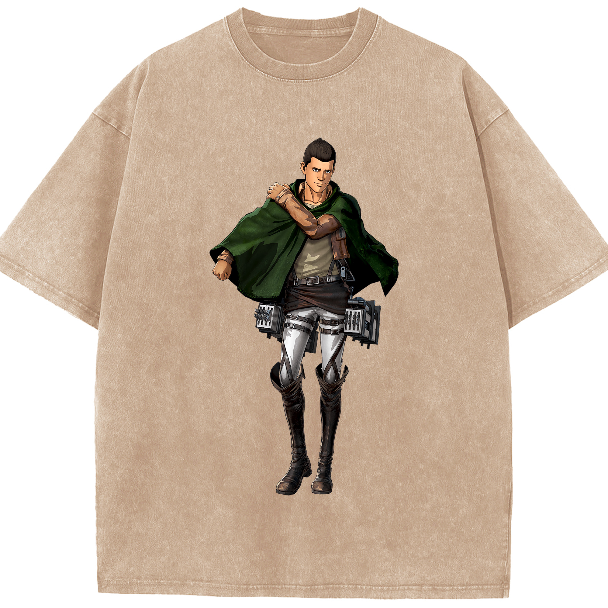 （画像用） 進撃の巨人 Attack on Titan 綿100% ヴィンテージ風 半袖Tシャツ（フロントプリント）
