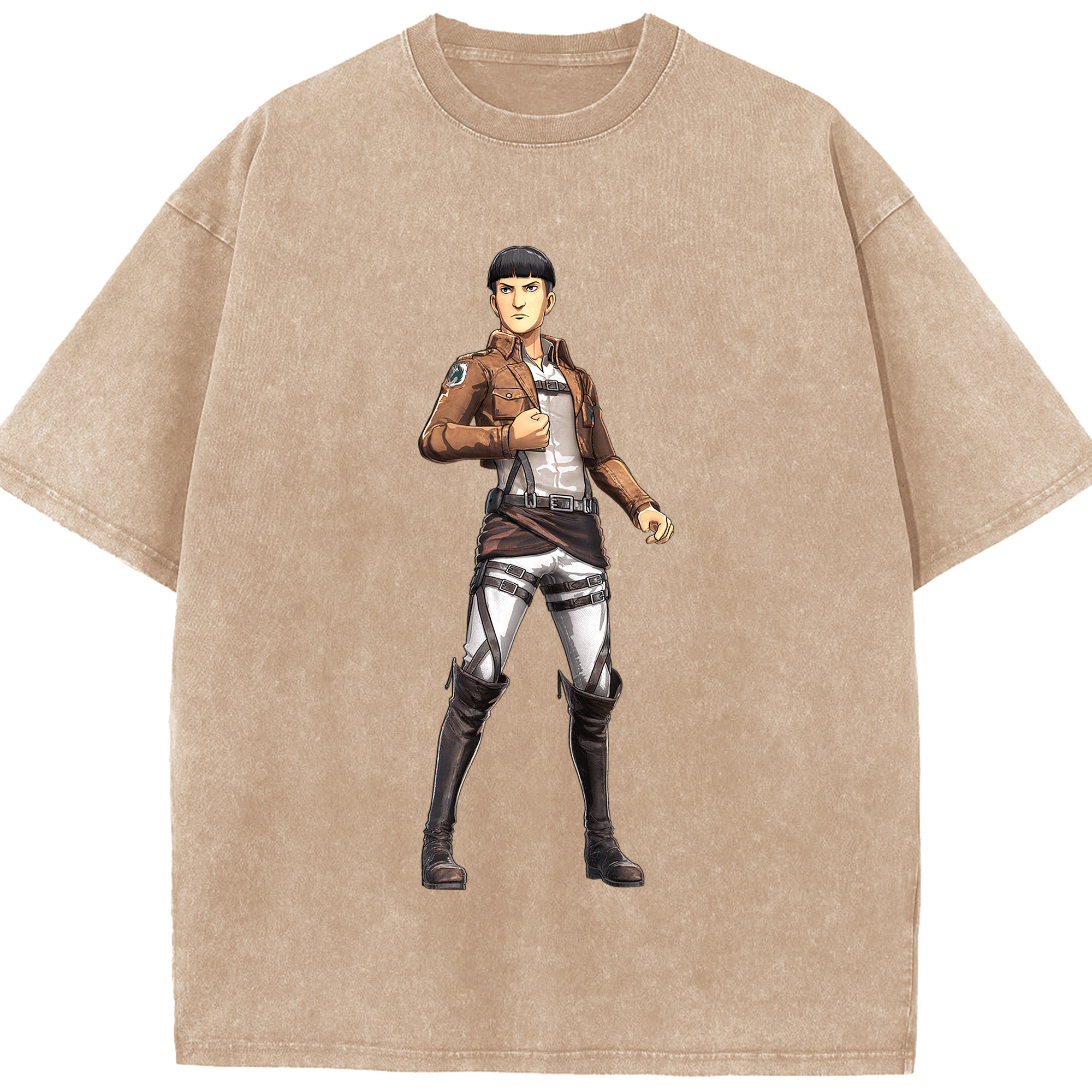 （画像用） 進撃の巨人 Attack on Titan 綿100% ヴィンテージ風 半袖Tシャツ（フロントプリント）