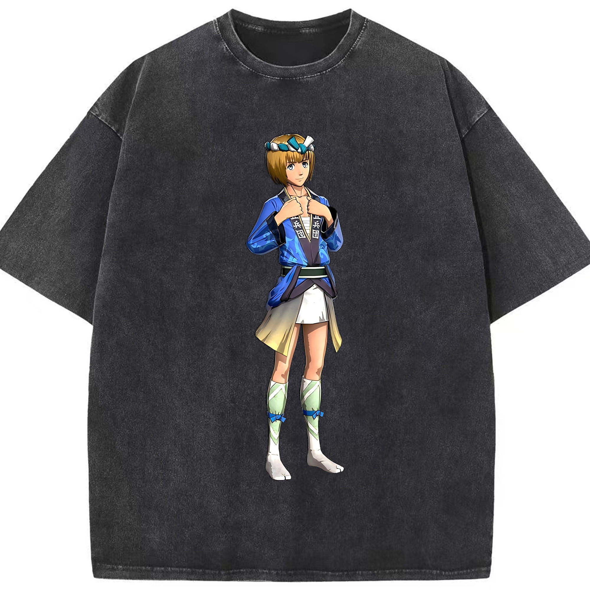 （画像用） 進撃の巨人 アルミン·アルレルト Attack on Titan Armin Arlert 綿100% ヴィンテージ風 半袖Tシャツ（フロントプリント）