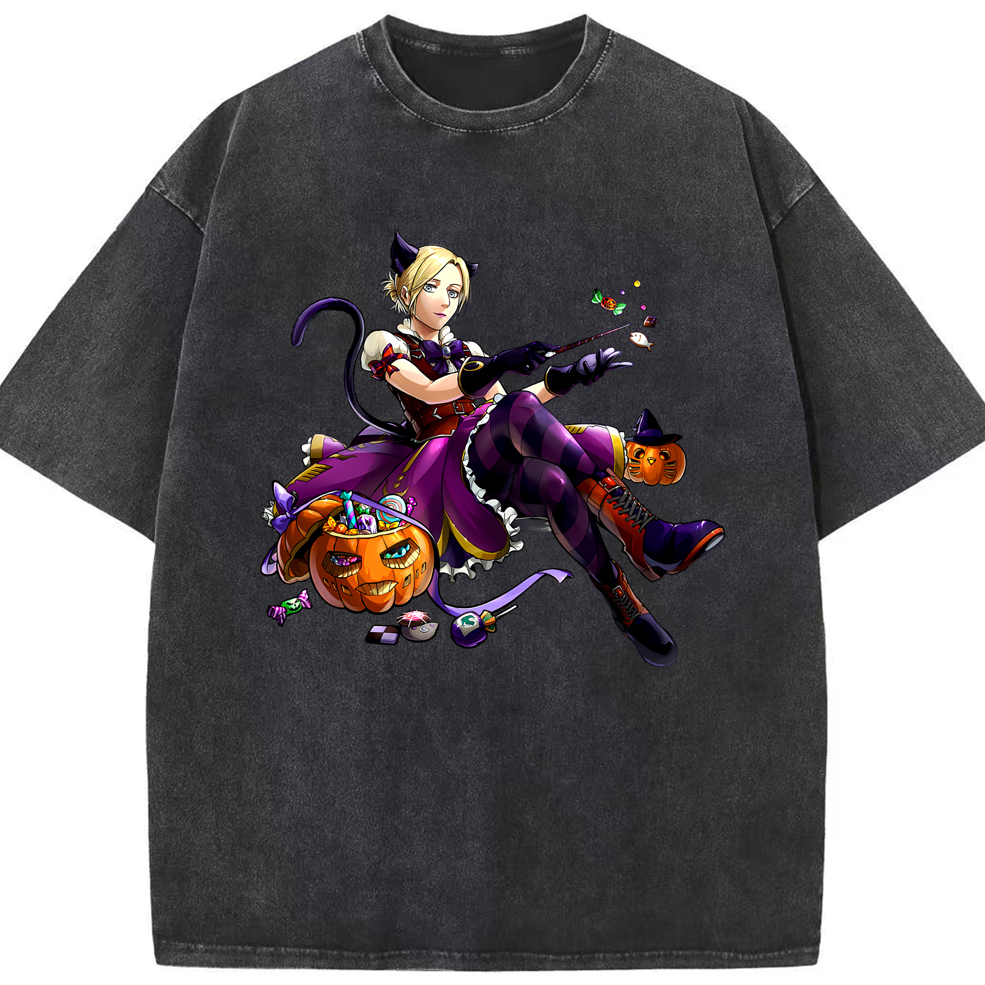 （画像用） 進撃の巨人 アニ・レオンハート Attack on Titan Annie Leonhart 綿100% ヴィンテージ風 半袖Tシャツ（フロントプリント）