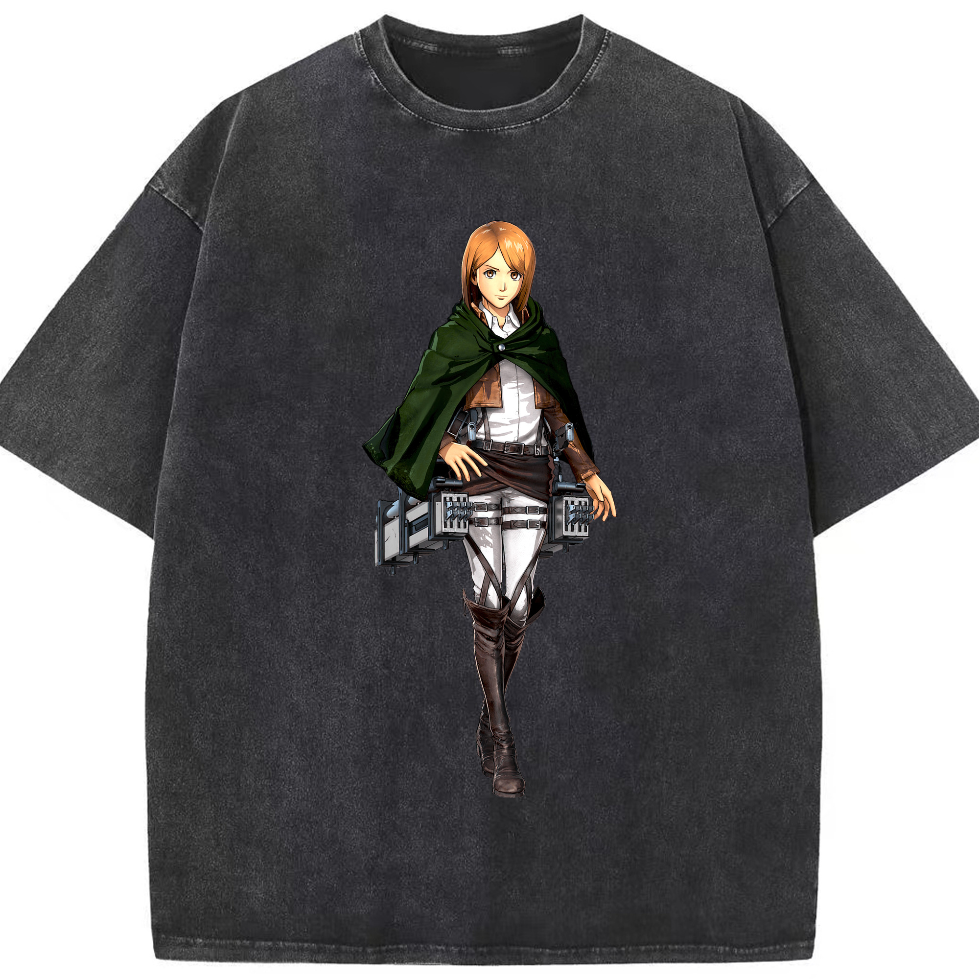 （画像用） 進撃の巨人 ペトラ·ラル Attack on Titan Petra Rall 綿100% ヴィンテージ風 半袖Tシャツ（フロントプリント）