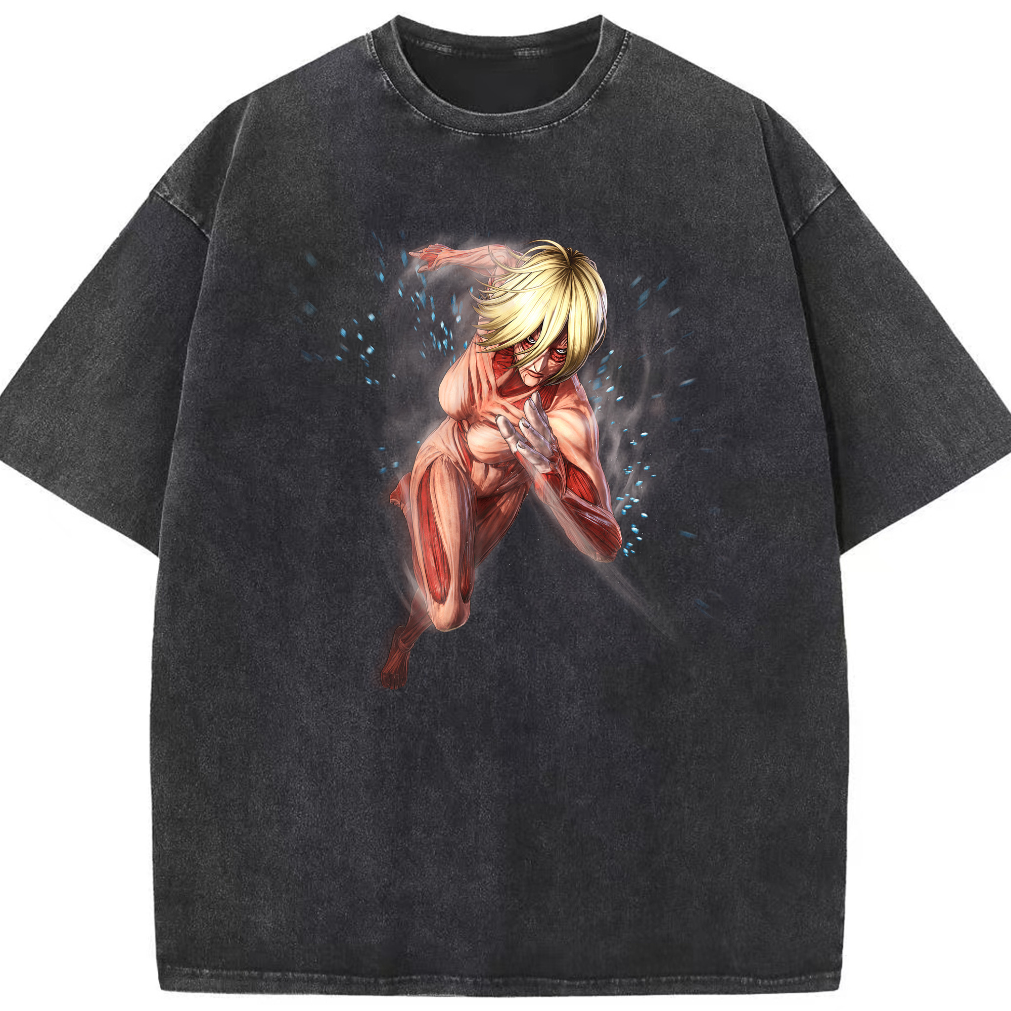 （画像用） 進撃の巨人 Attack on Titan 綿100% ヴィンテージ風 半袖Tシャツ（フロントプリント）