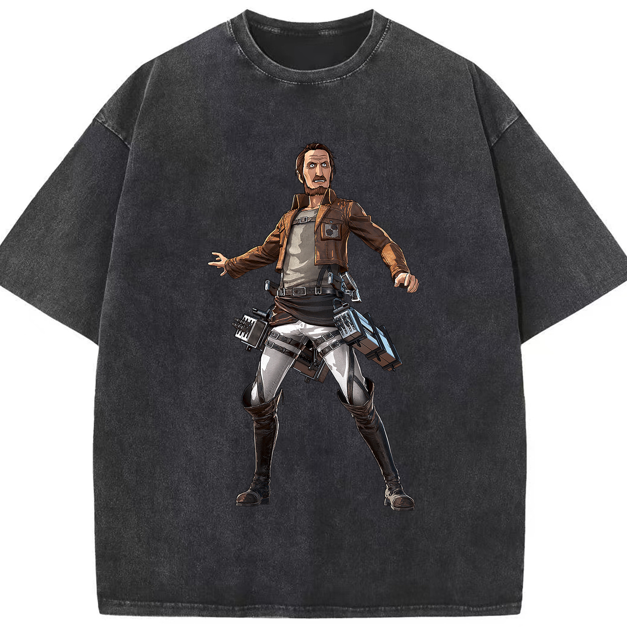 （画像用） 進撃の巨人 Attack on Titan 綿100% ヴィンテージ風 半袖Tシャツ（フロントプリント）