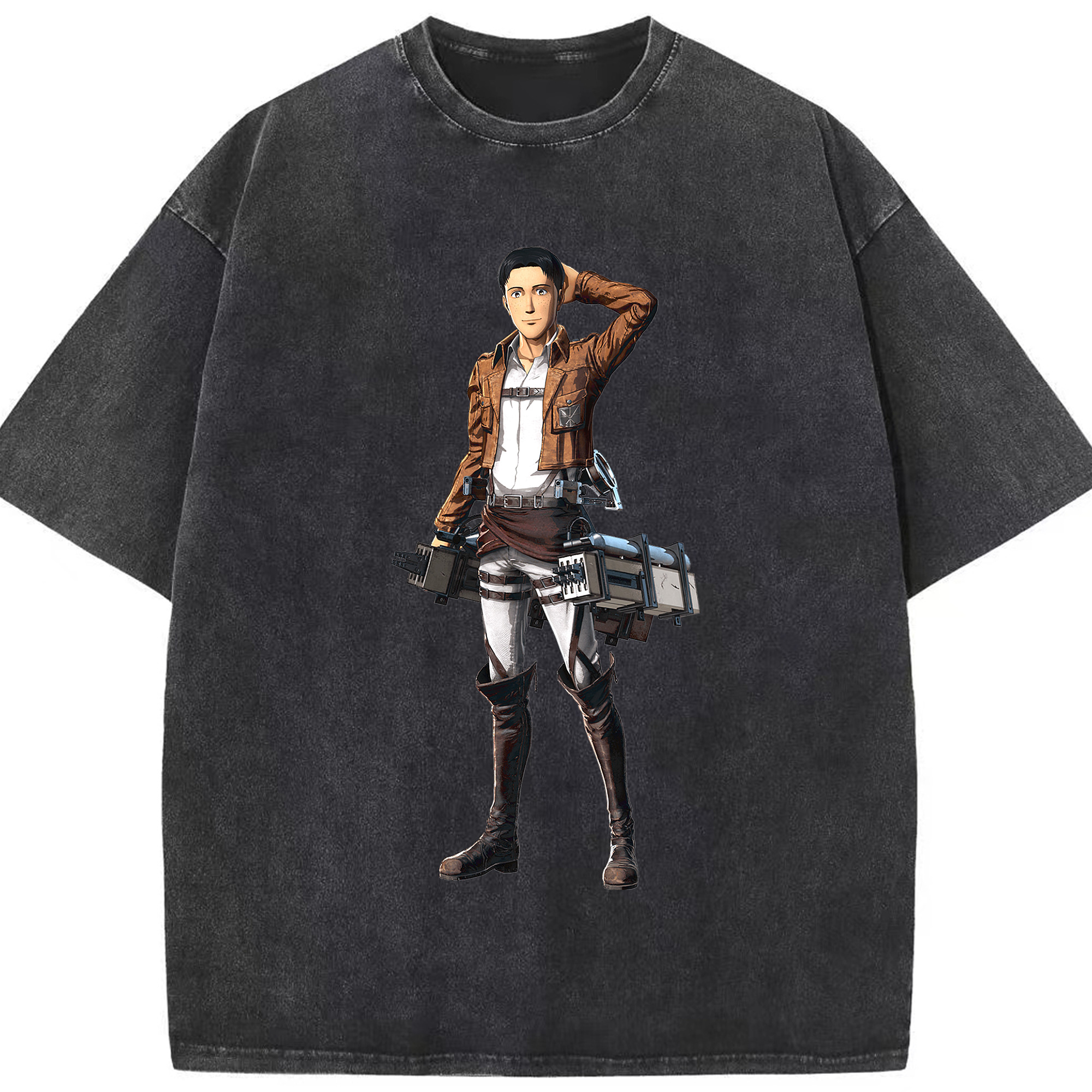 （画像用） 進撃の巨人 Attack on Titan 綿100% ヴィンテージ風 半袖Tシャツ（フロントプリント）