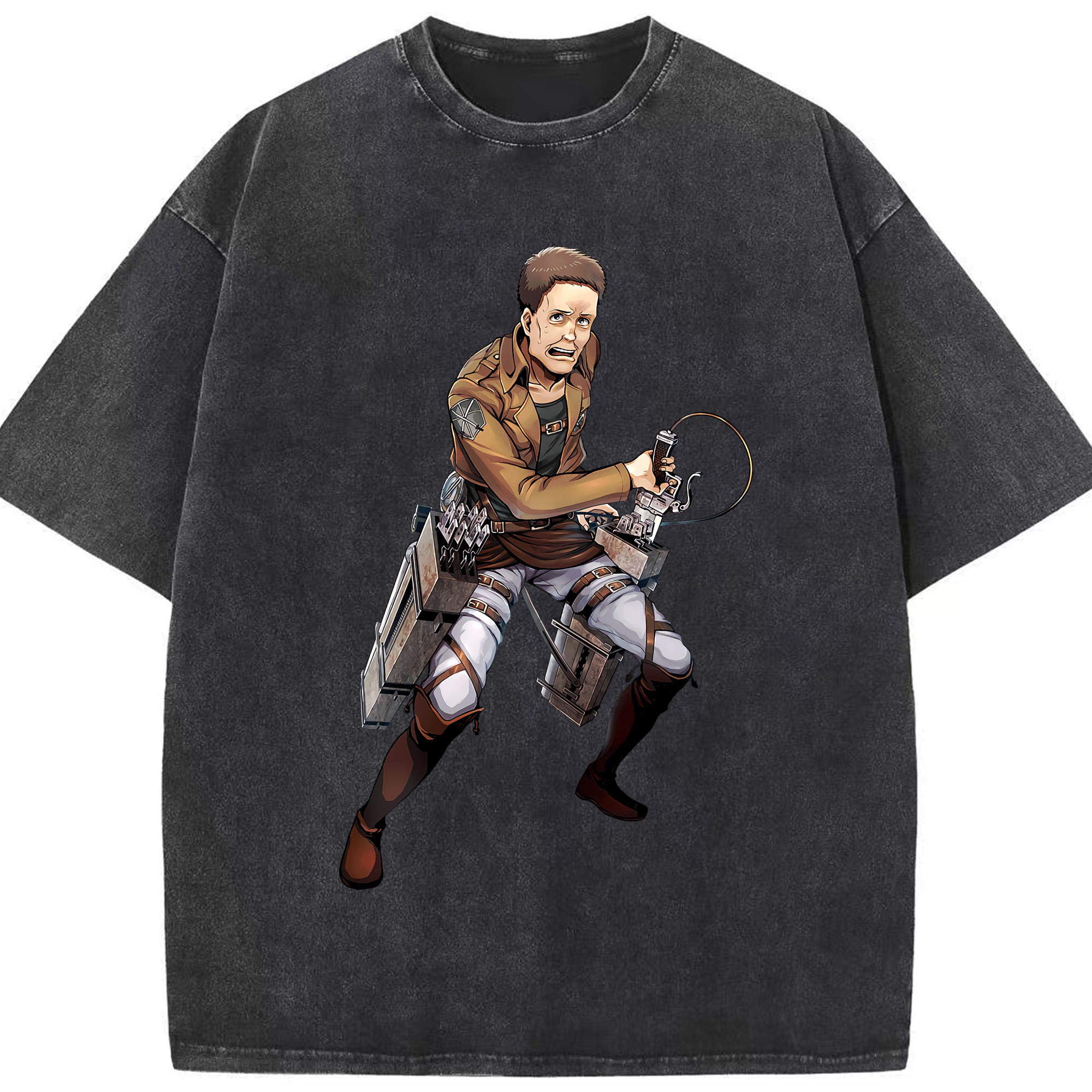 （画像用） 進撃の巨人 Attack on Titan 綿100% ヴィンテージ風 半袖Tシャツ（フロントプリント）
