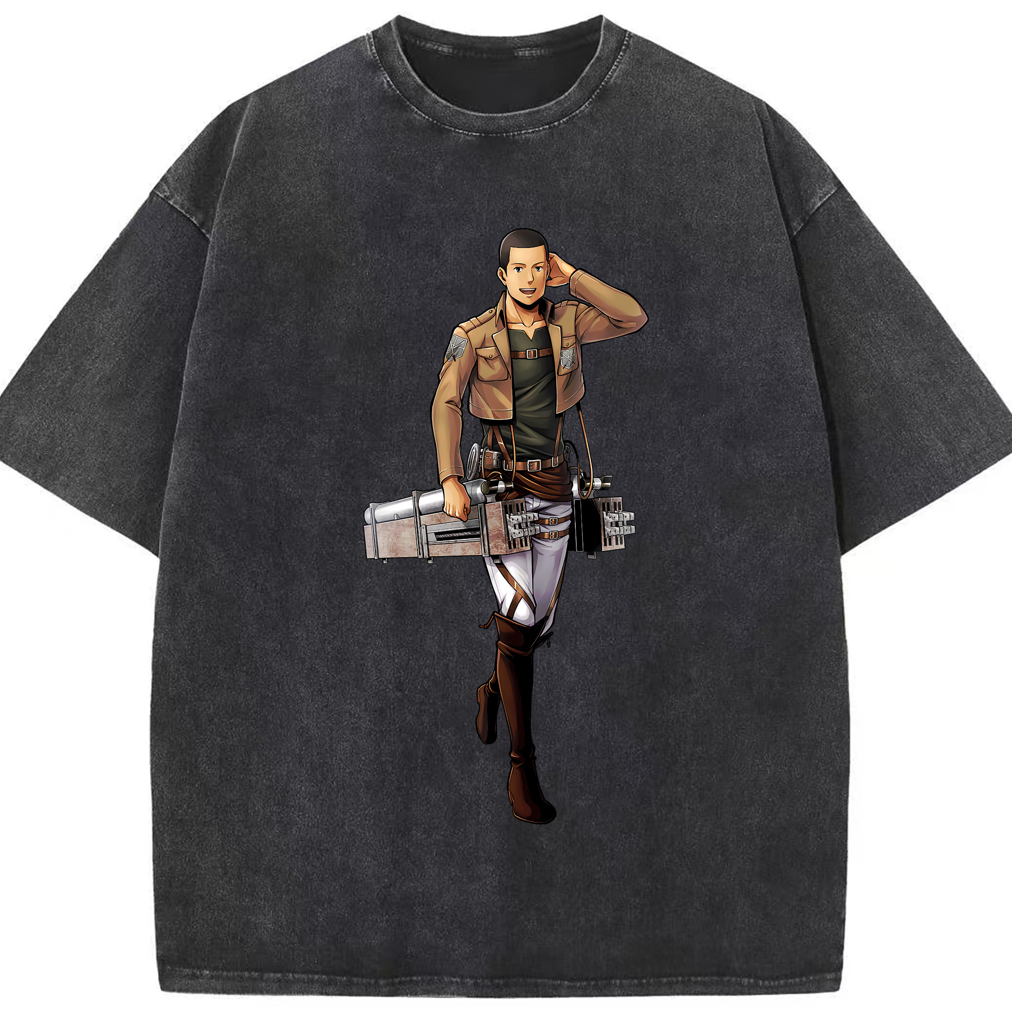 （画像用） 進撃の巨人 Attack on Titan 綿100% ヴィンテージ風 半袖Tシャツ（フロントプリント）