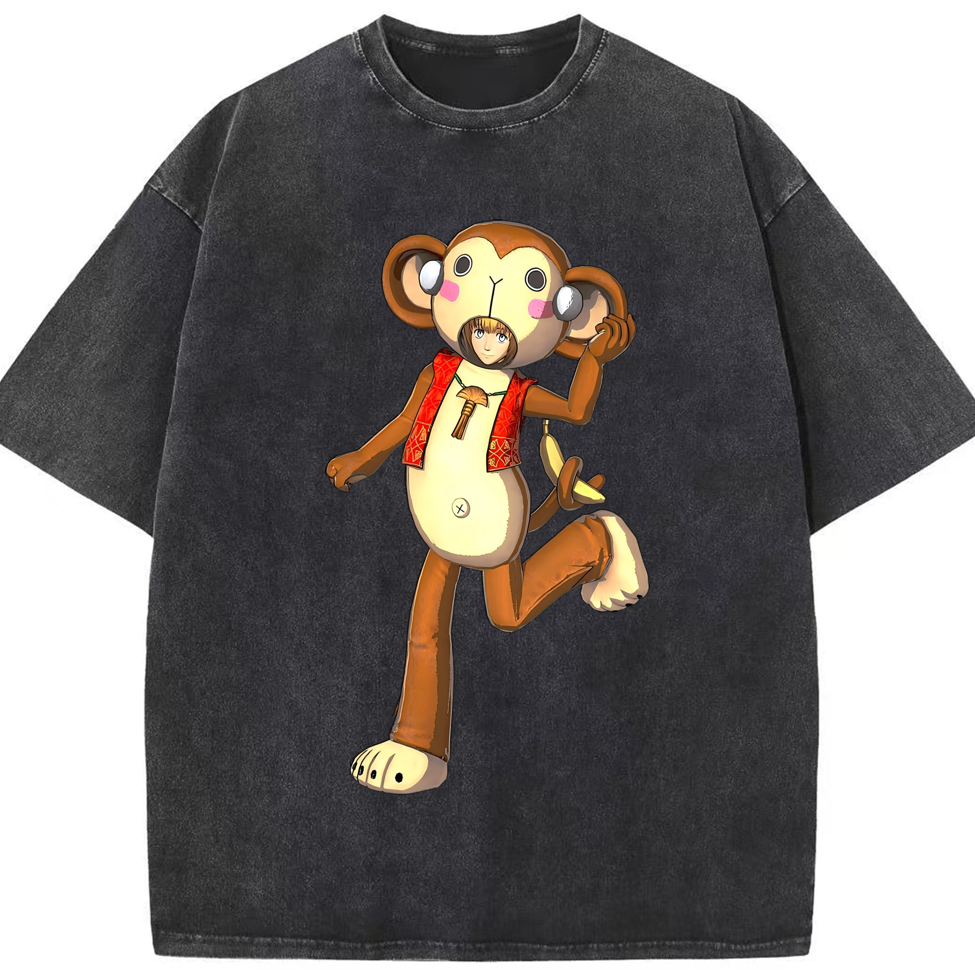 （画像用） 進撃の巨人 アルミン·アルレルト Attack on Titan Armin Arlert 綿100% ヴィンテージ風 半袖Tシャツ（フロントプリント）