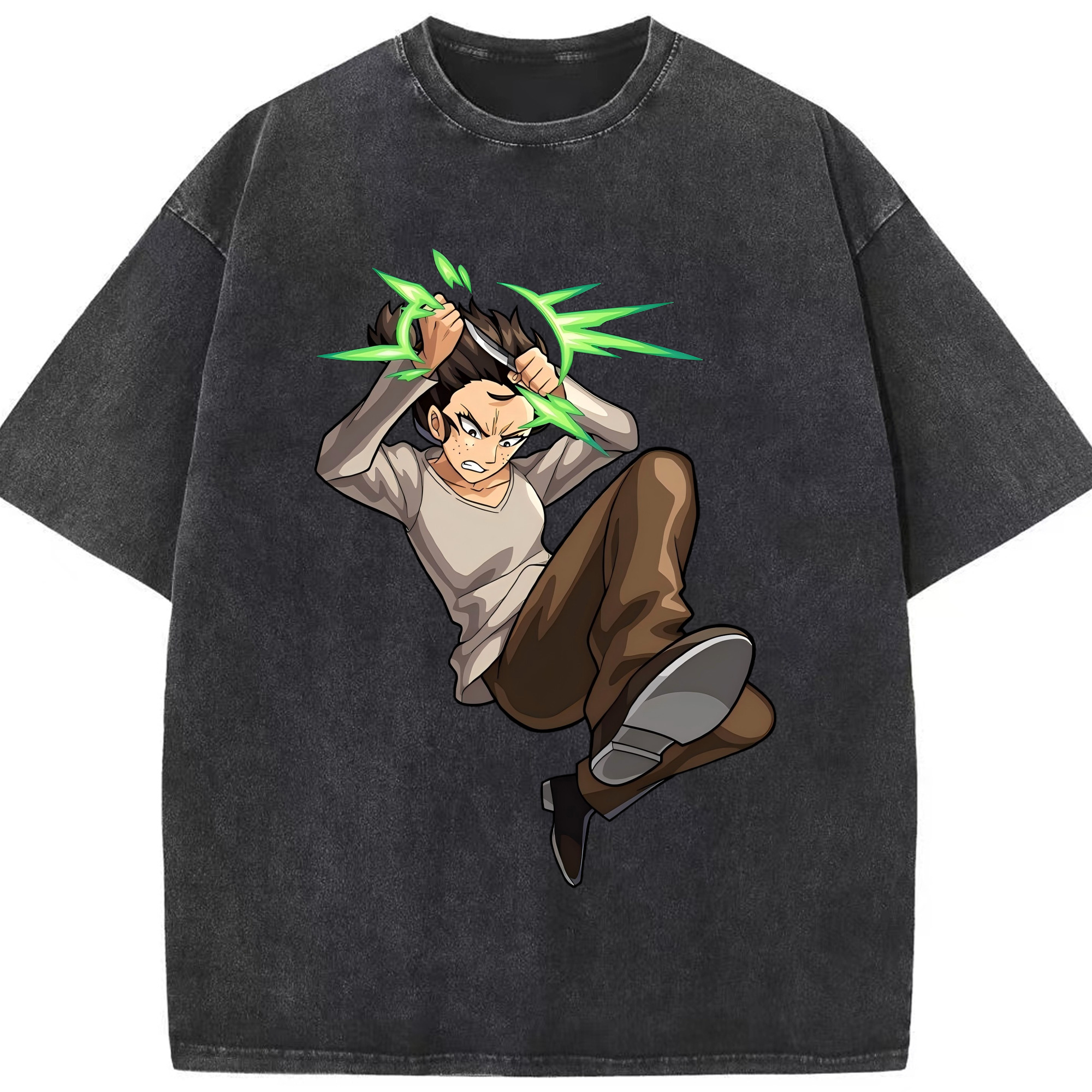 （画像用） 進撃の巨人 Attack on Titan 綿100% ヴィンテージ風 半袖Tシャツ（フロントプリント）