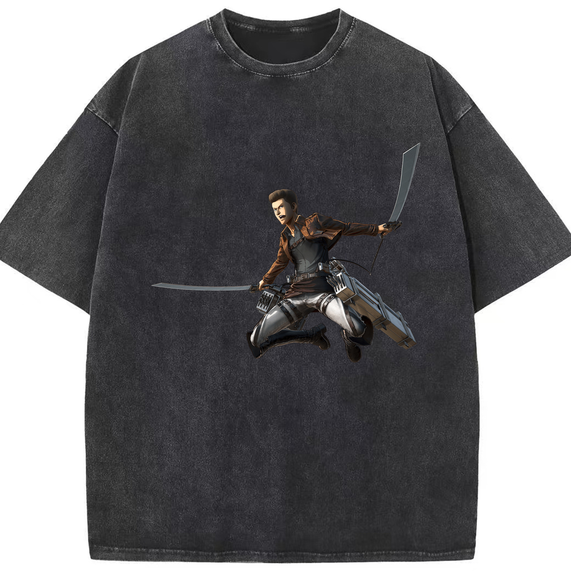 （画像用） 進撃の巨人 Attack on Titan 綿100% ヴィンテージ風 半袖Tシャツ（フロントプリント）