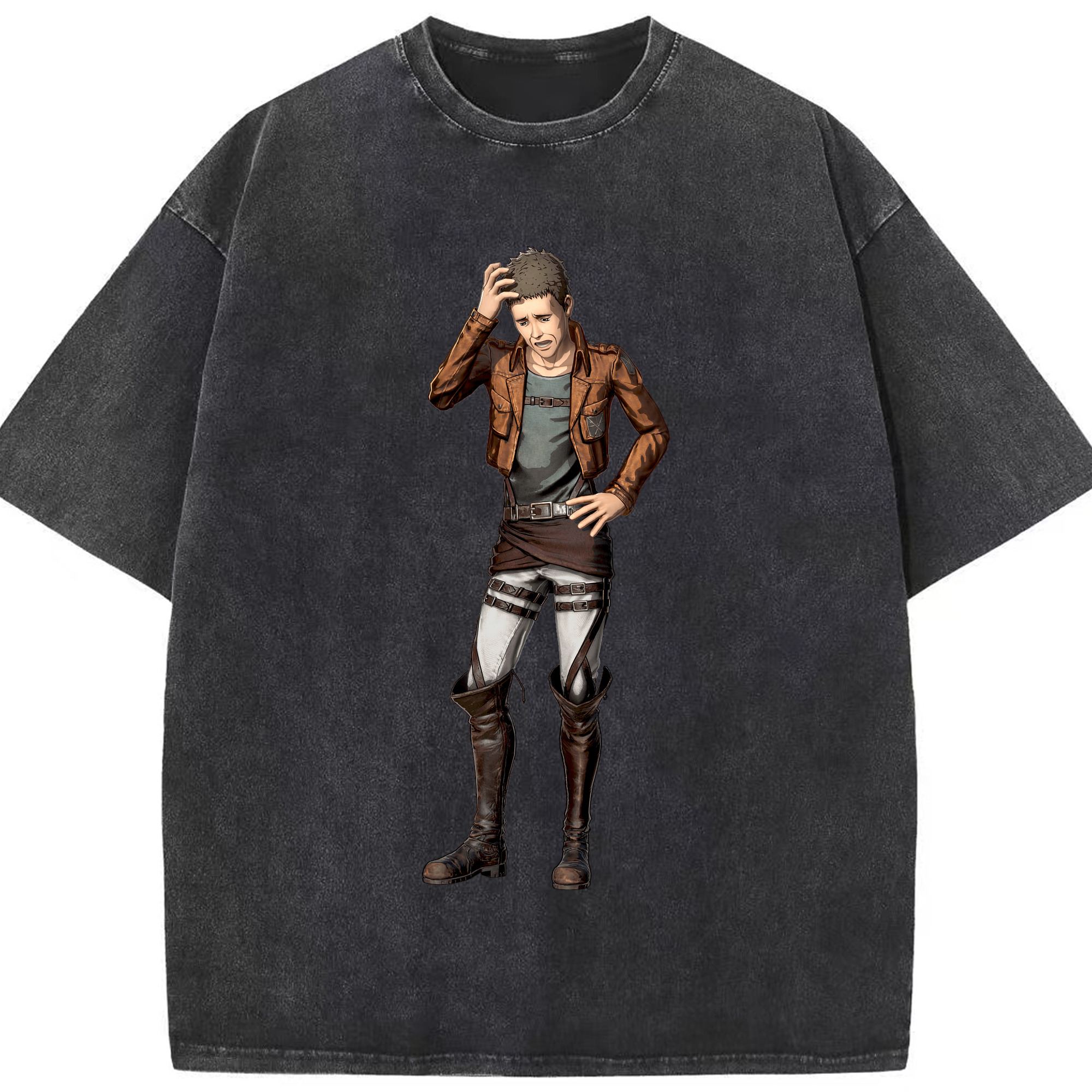 （画像用） 進撃の巨人 Attack on Titan 綿100% ヴィンテージ風 半袖Tシャツ（フロントプリント）