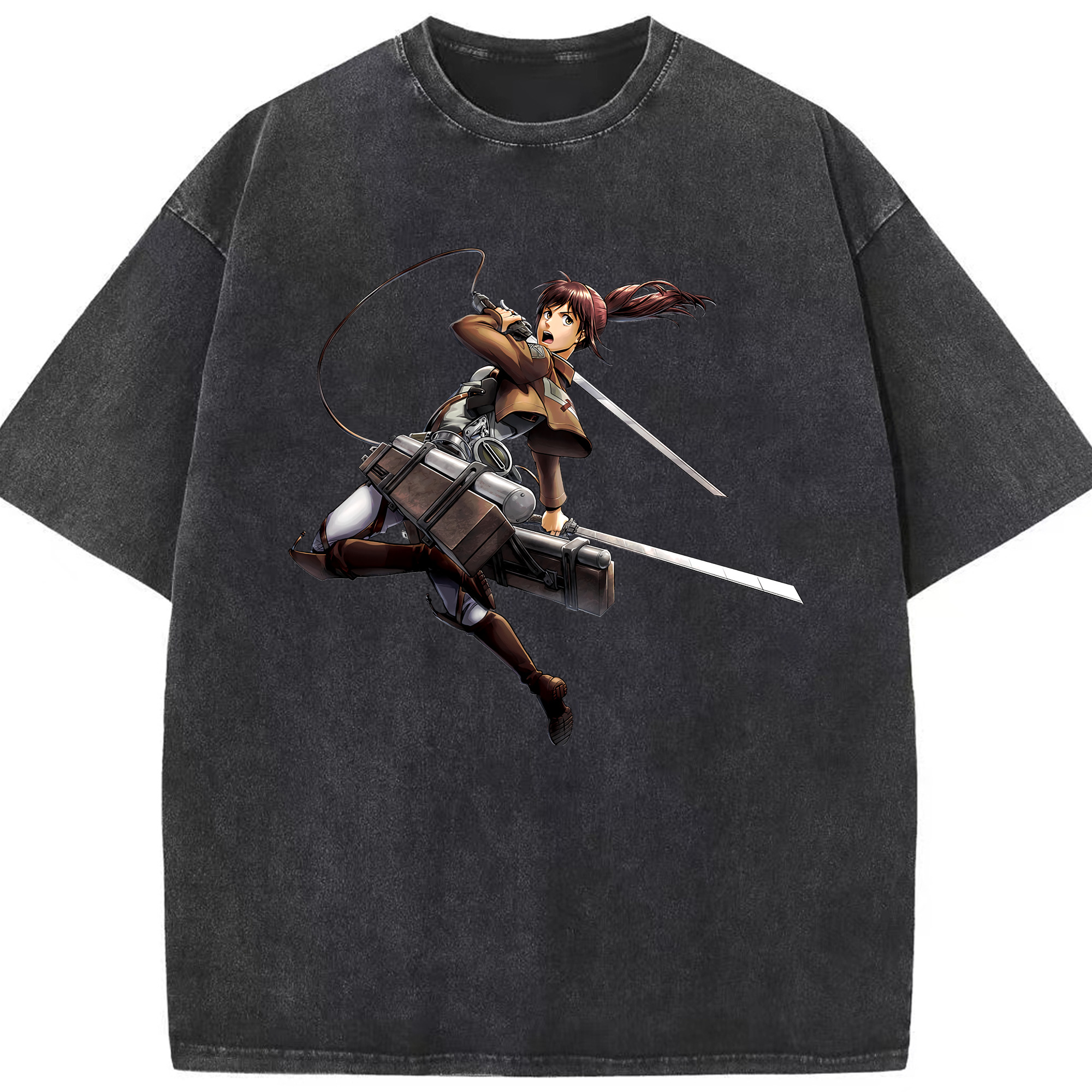 （画像用） 進撃の巨人 サシャ·ブラウス Attack on Titan Sasha Blaus 綿100% ヴィンテージ風 半袖Tシャツ（フロントプリント）