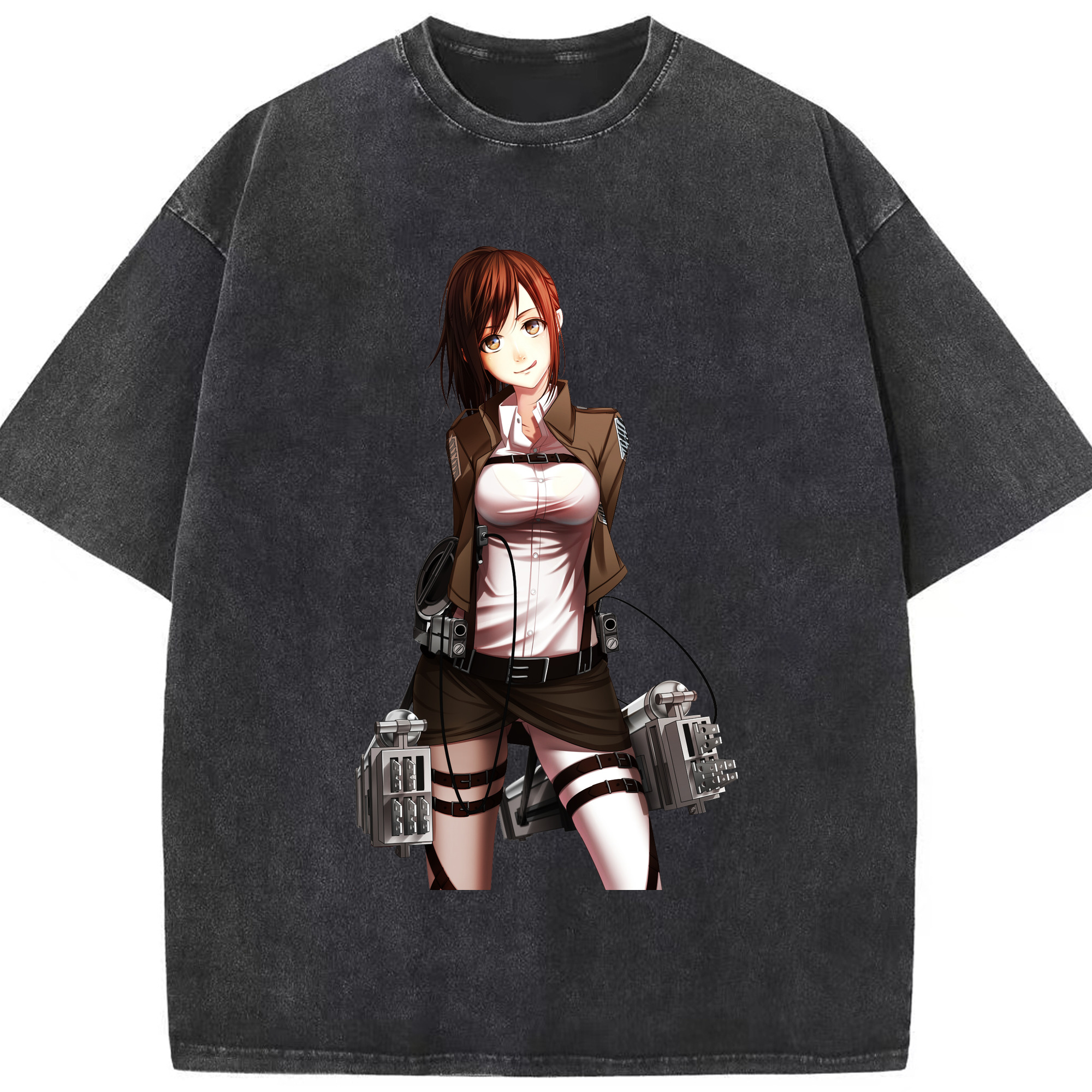 （画像用） 進撃の巨人 サシャ·ブラウス Attack on Titan Sasha Blaus 綿100% ヴィンテージ風 半袖Tシャツ（フロントプリント）