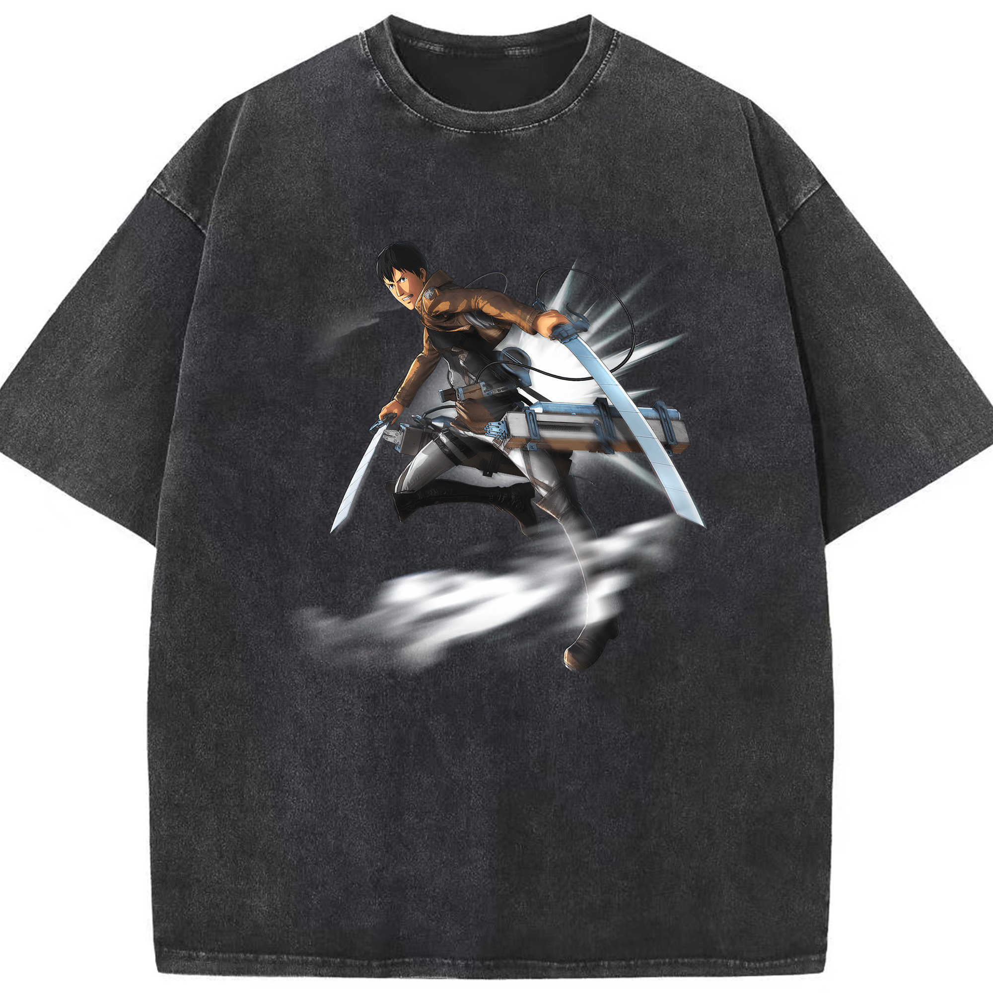 （画像用） 進撃の巨人 ベルトルト・フーバー Attack on Titan Bertholdt Hoover 綿100% ヴィンテージ風 半袖Tシャツ（フロントプリント）