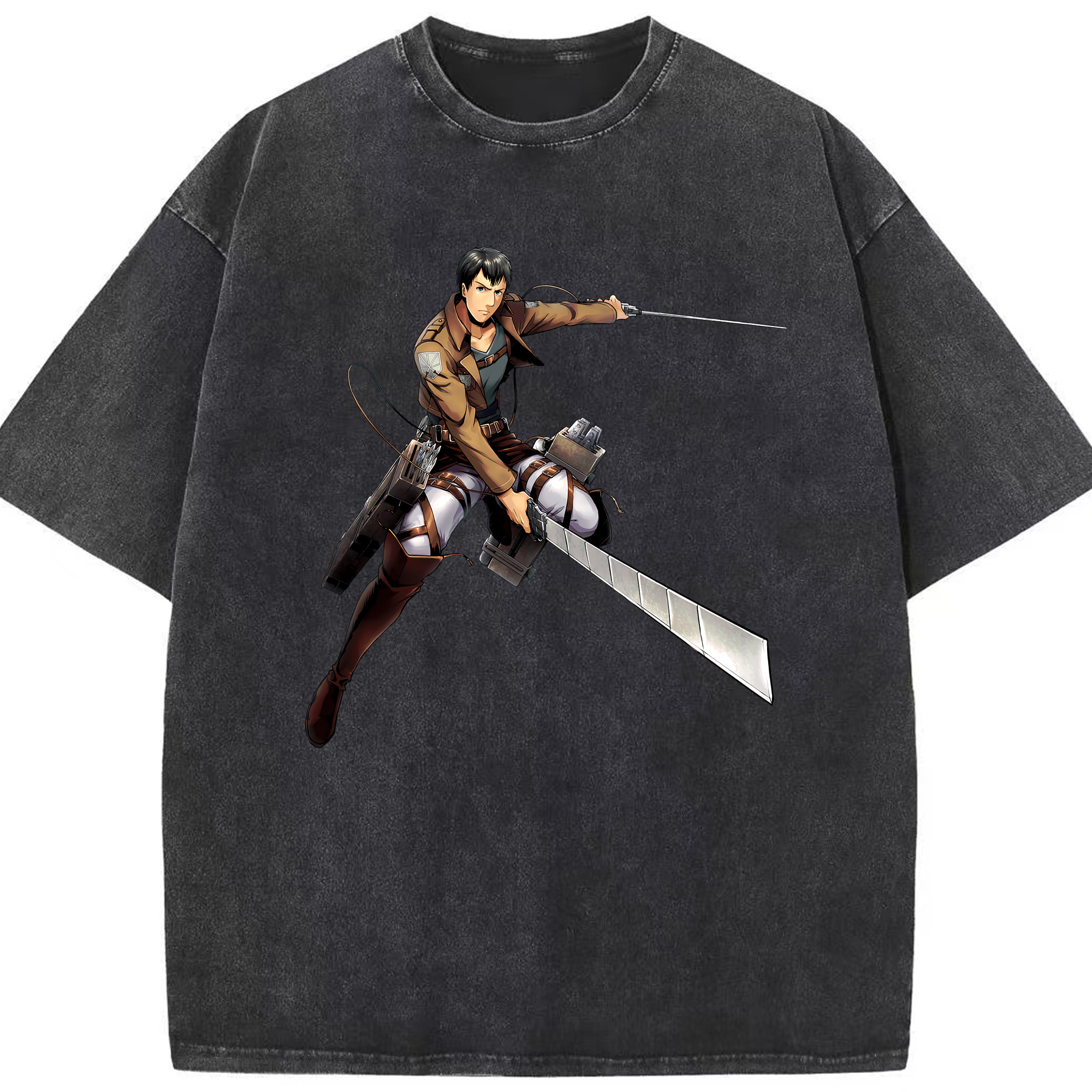 （画像用） 進撃の巨人 ベルトルト・フーバー Attack on Titan Bertholdt Hoover 綿100% ヴィンテージ風 半袖Tシャツ（フロントプリント）