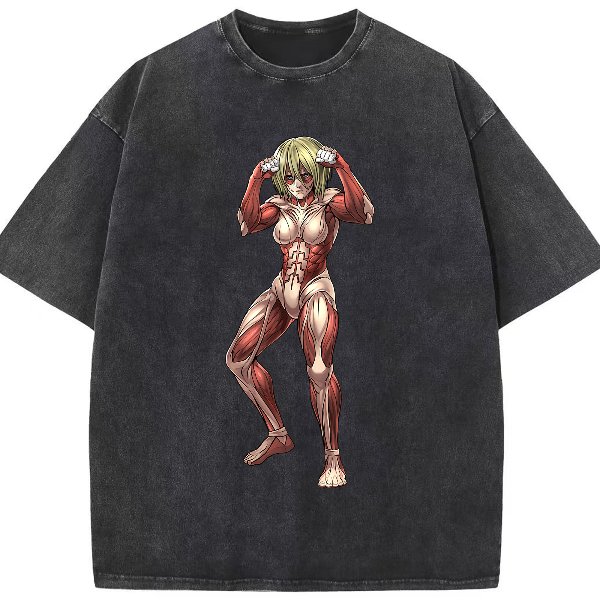 （画像用） 進撃の巨人 Attack on Titan 綿100% ヴィンテージ風 半袖Tシャツ（フロントプリント）
