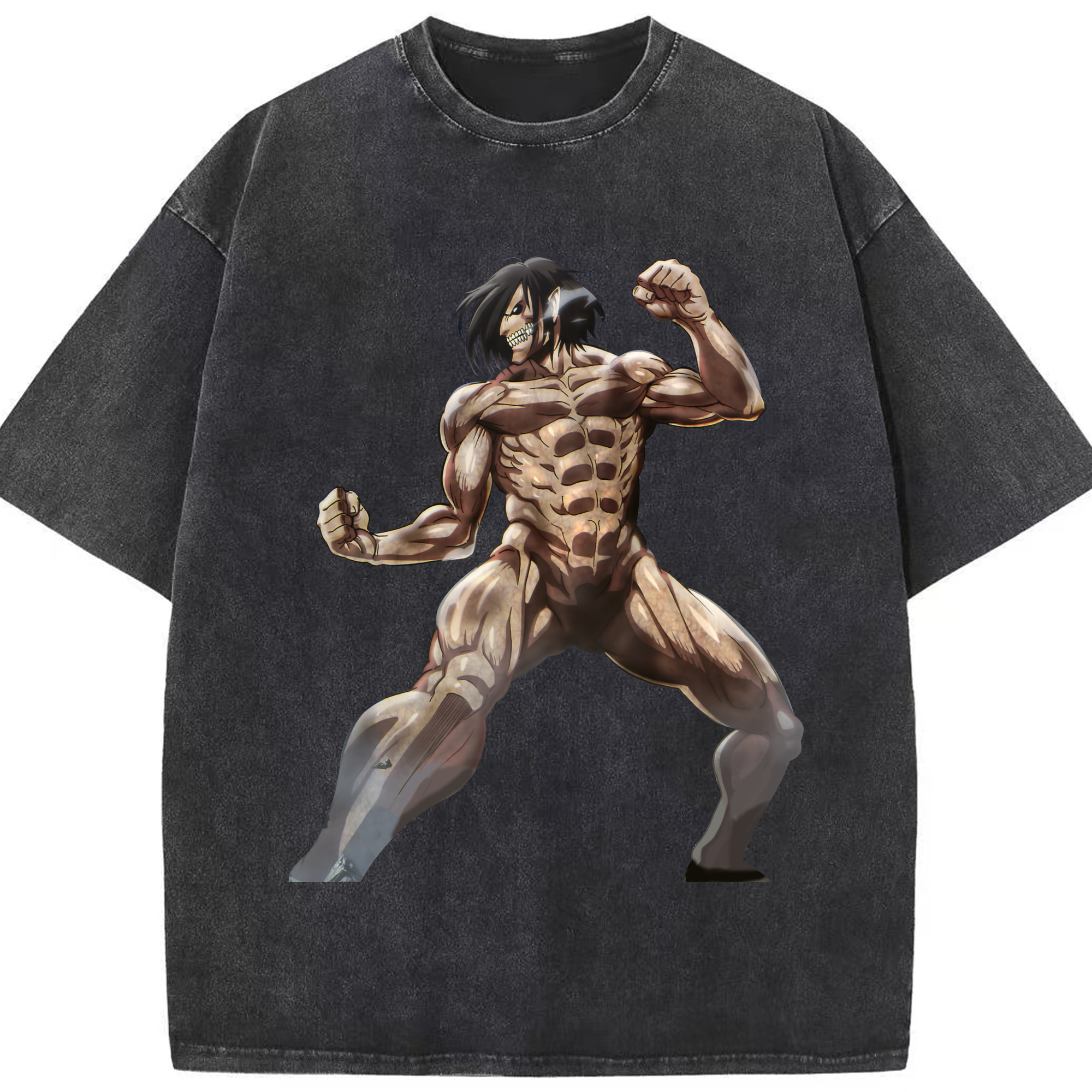 （画像用） 進撃の巨人 Attack on Titan 綿100% ヴィンテージ風 半袖Tシャツ（フロントプリント）