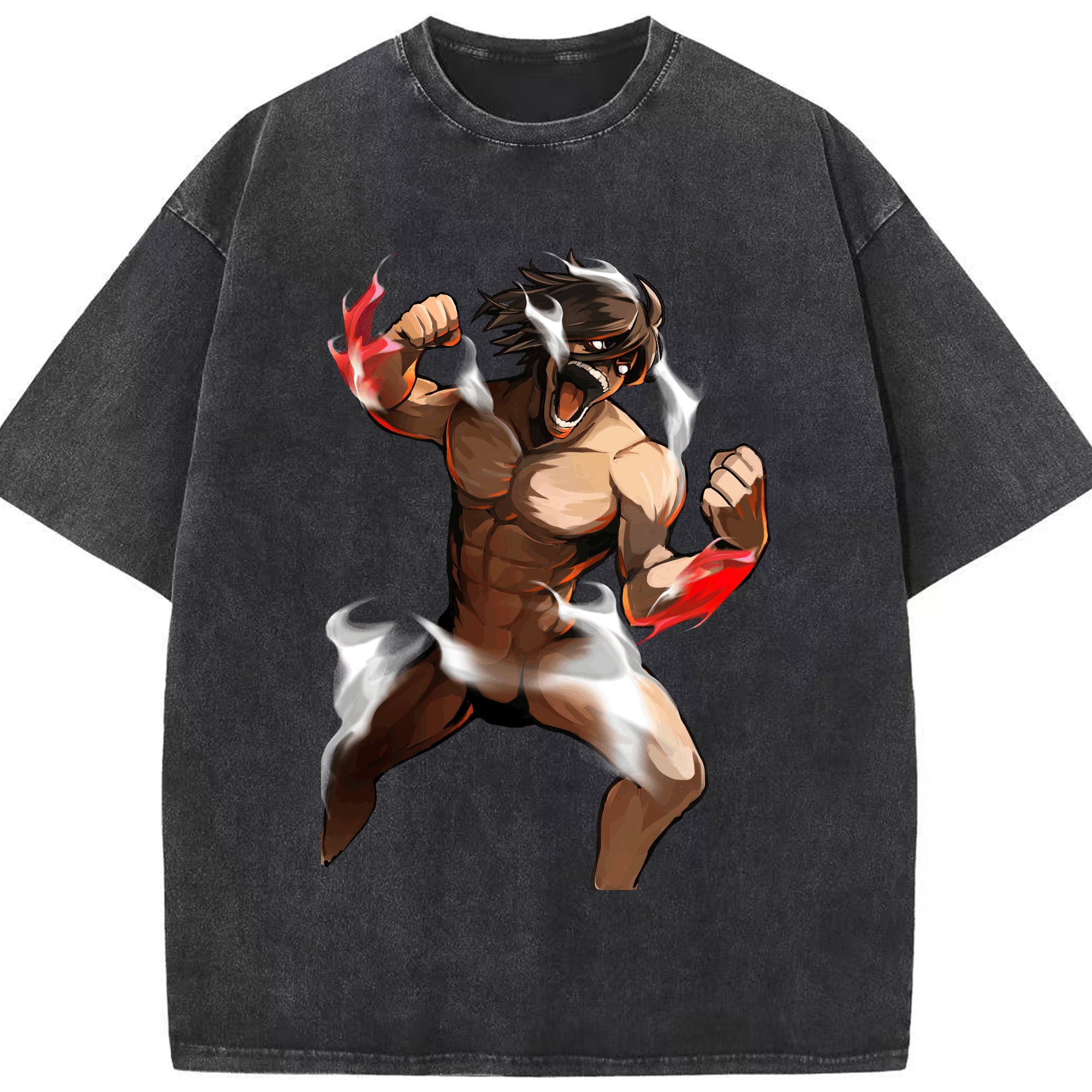 （画像用） 進撃の巨人 Attack on Titan 綿100% ヴィンテージ風 半袖Tシャツ（フロントプリント）