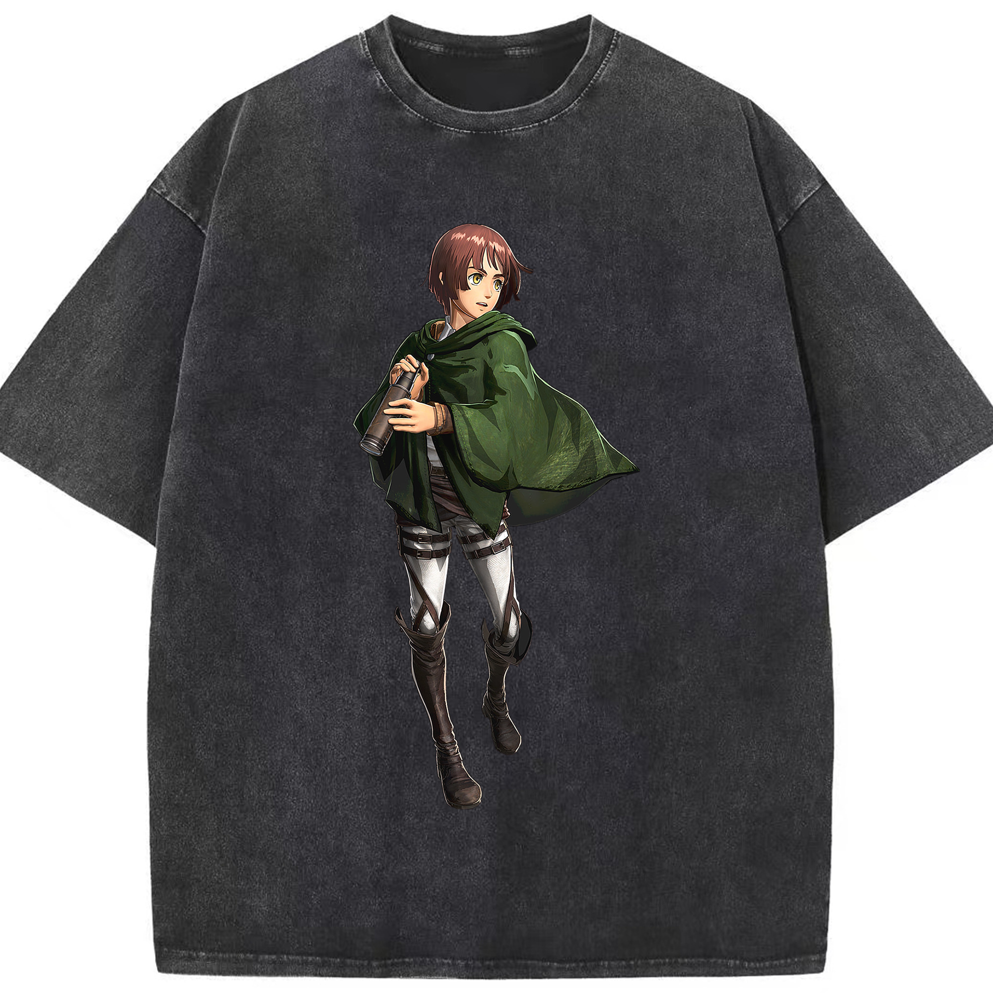 （画像用） 進撃の巨人 Attack on Titan 綿100% ヴィンテージ風 半袖Tシャツ（フロントプリント）