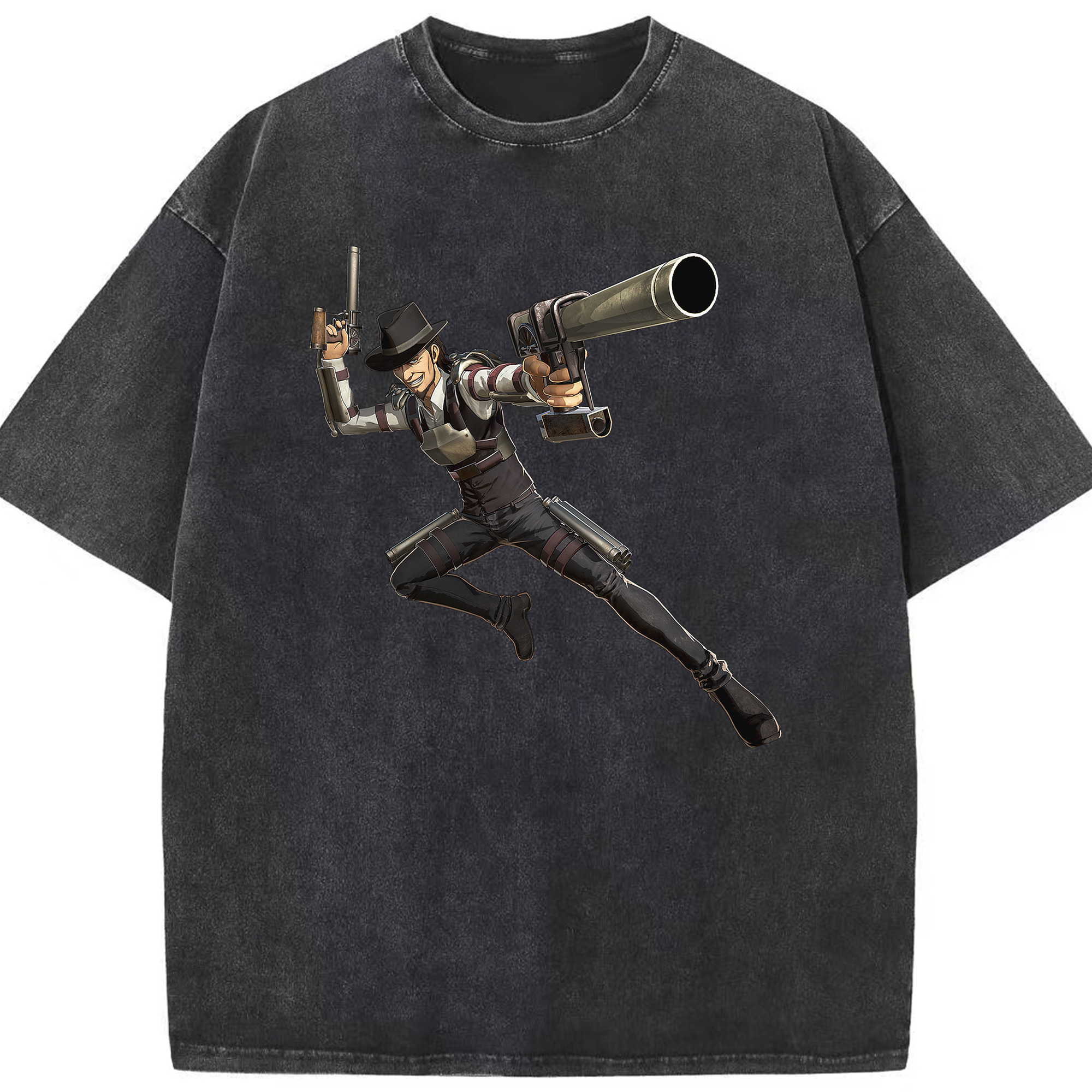 （画像用） 進撃の巨人 Attack on Titan 綿100% ヴィンテージ風 半袖Tシャツ（フロントプリント）